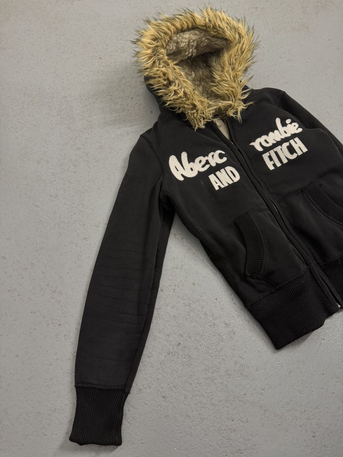 Abercrombie & Fitch Abercrombie & Fitch New York Fur Y2K Zip Hoodie Size M / US 6-8 / IT 42-44 - 5 Thumbnail