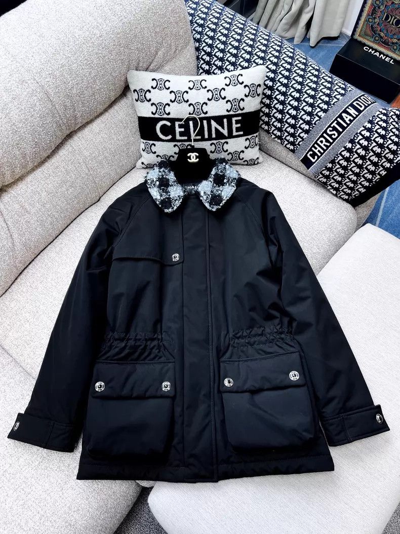 Chanel Chanel Black stitching black and gray plaid lapel waist do Size XS / US 0-2 / IT 36-38 - 2 Thumbnail