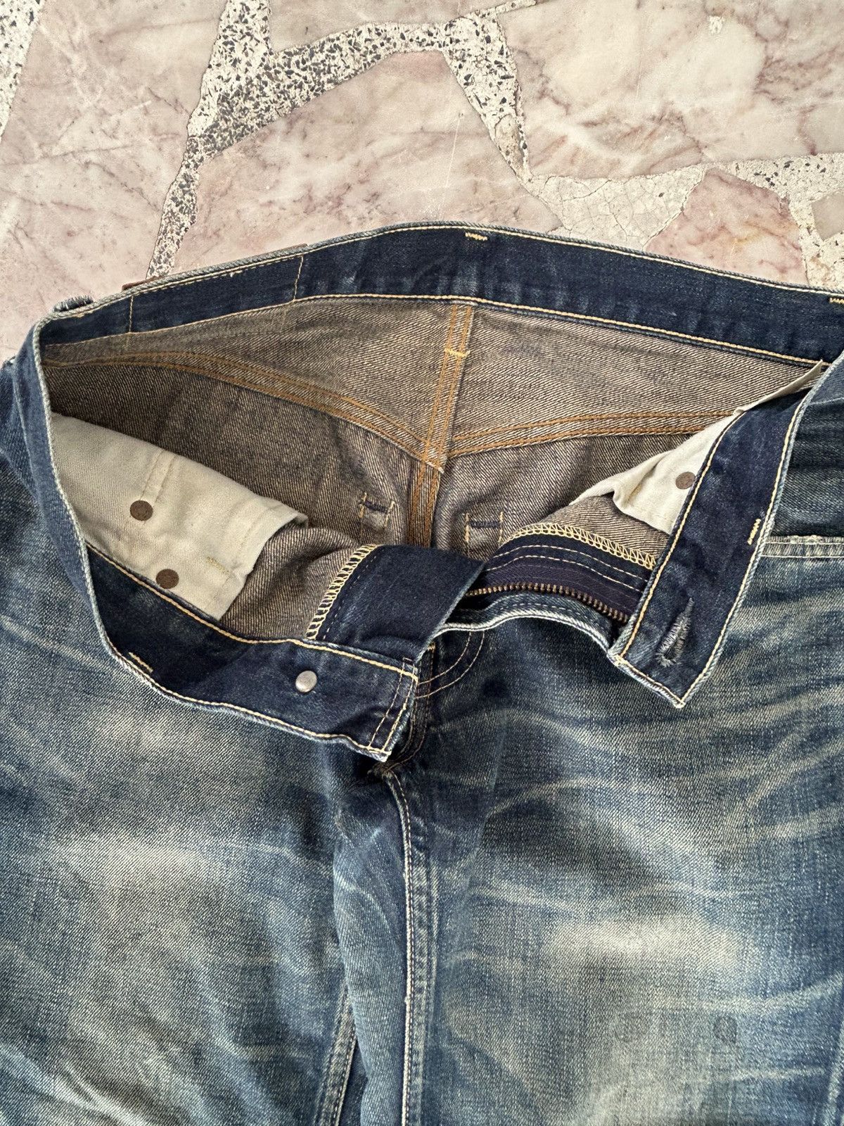 Levi's Levis Japan Ripped Vintage 502 Selvedge Redtab Denim Size US 30 / EU 46 - 11 Thumbnail