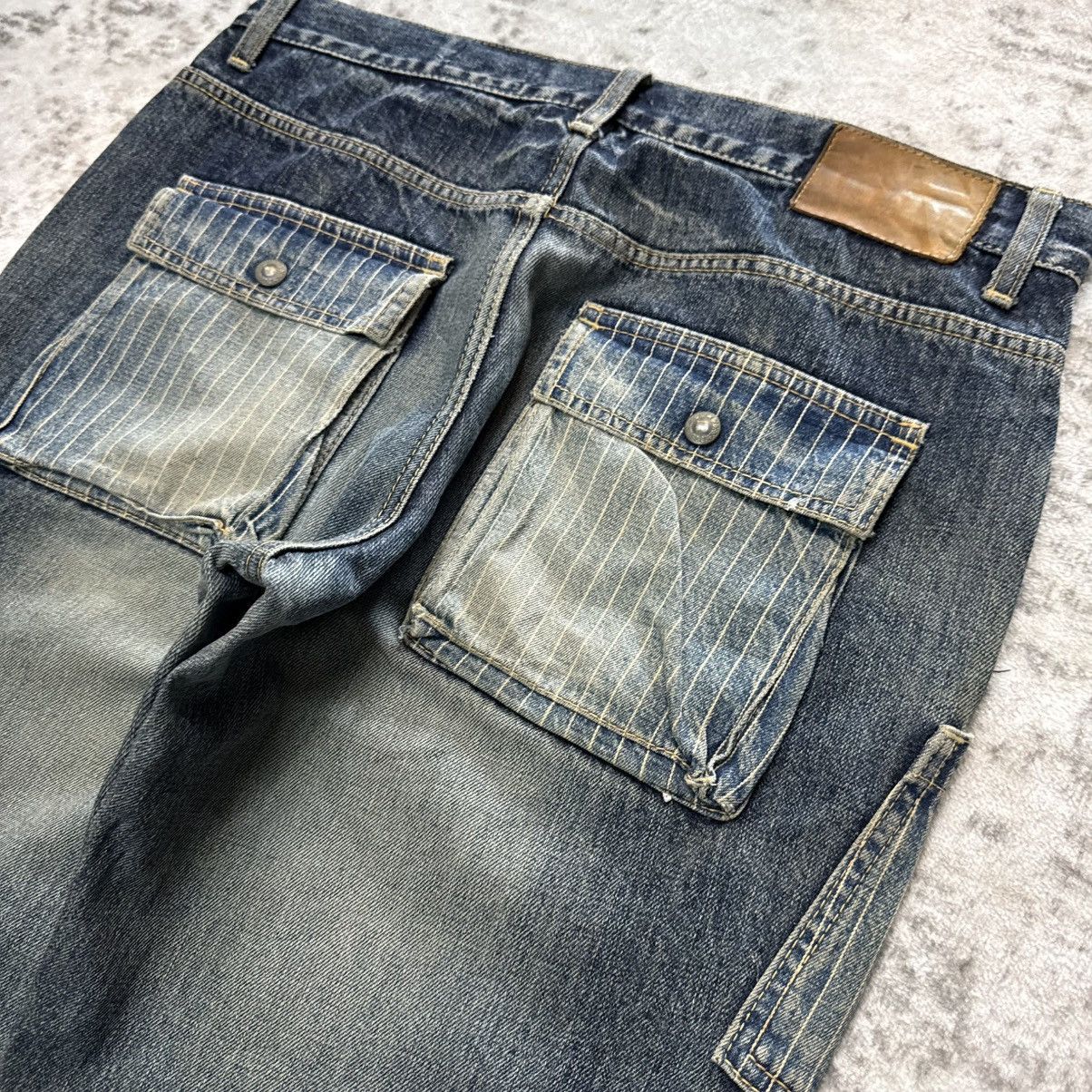 Kapital 2000s Antgauge Japan Reconstructed Pinstripe Panel Denim Size US 33 - 11 Thumbnail