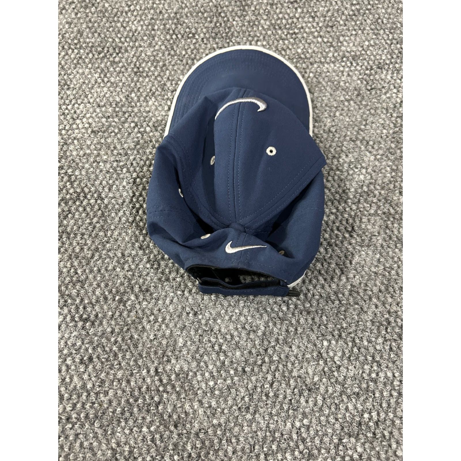 Nike Nike Golf Hat Mens Adjustable Navy Blue White Swoosh Logo Performance Cap Baseball Cap, One Size, Polyester Twill, Lightweight, Casual Sports Classic Size ONE SIZE - 3 Thumbnail