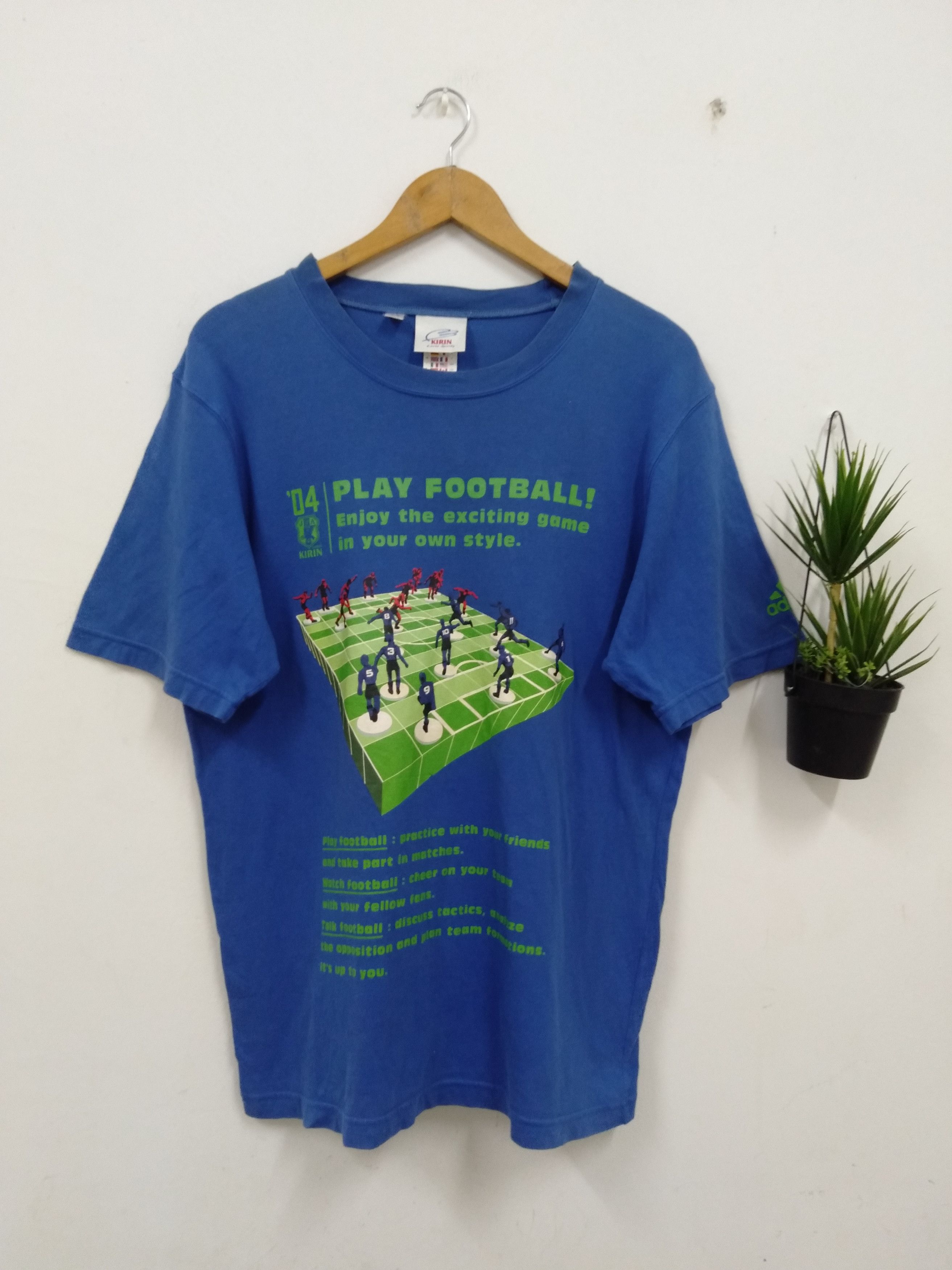Adidas Vintage 1998 Adidas Kirin Japan football t shirt Size US L / EU 52-54 / 3 - 1 Thumbnail