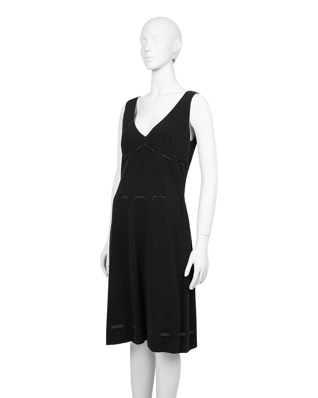 Miu Miu Miu Miu F/W1996 Black Wool Dress Size M / US 6-8 / IT 42-44 - 3 Thumbnail