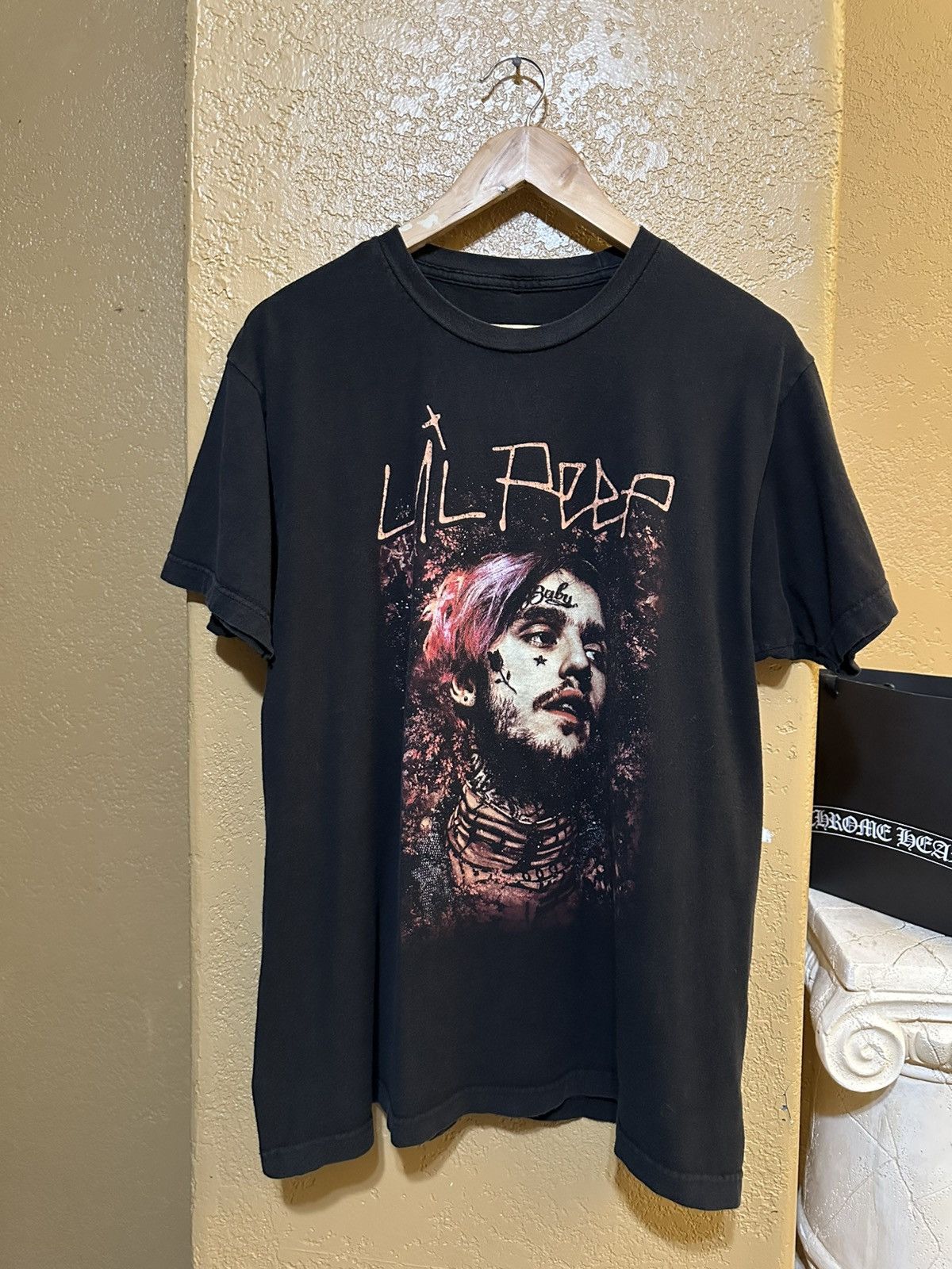 Lil Peep rare Lil Peep Portrait tee shirt large GothBoiClique Size US L / EU 52-54 / 3 - 1 Thumbnail