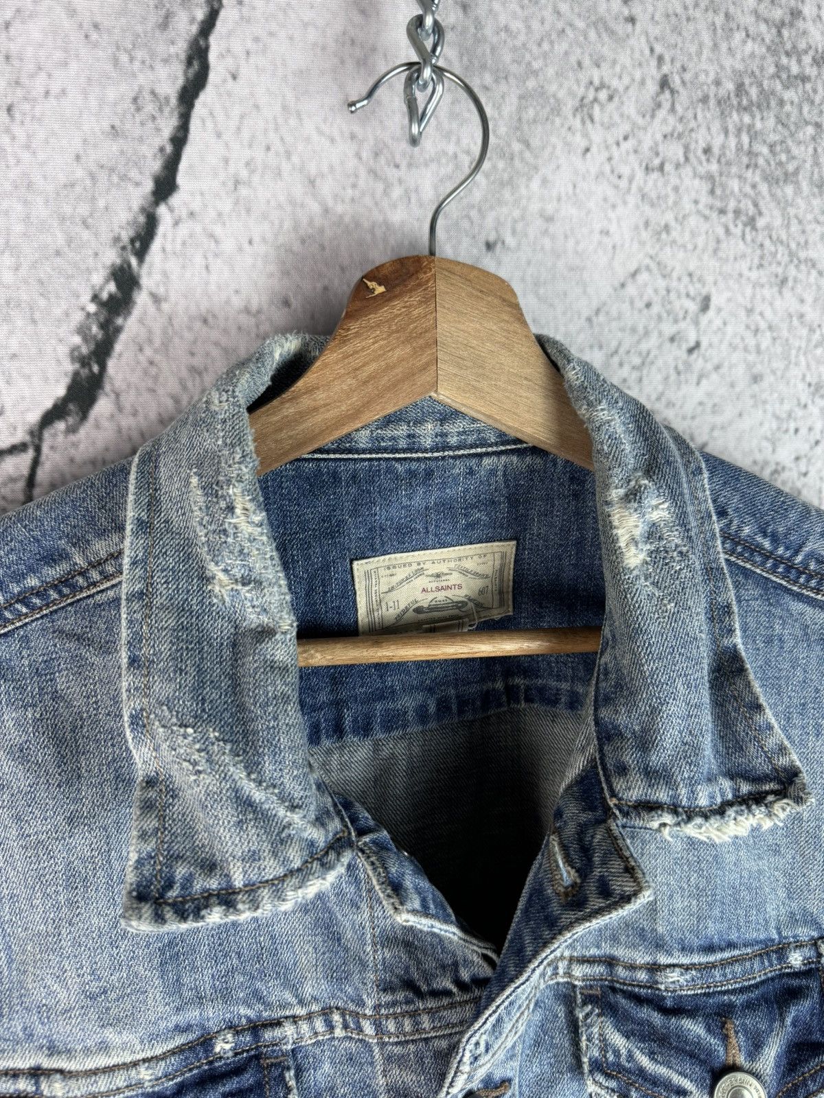 Allsaints Allsaints Blue Denim Jacket Size US L / EU 52-54 / 3 - 3 Thumbnail