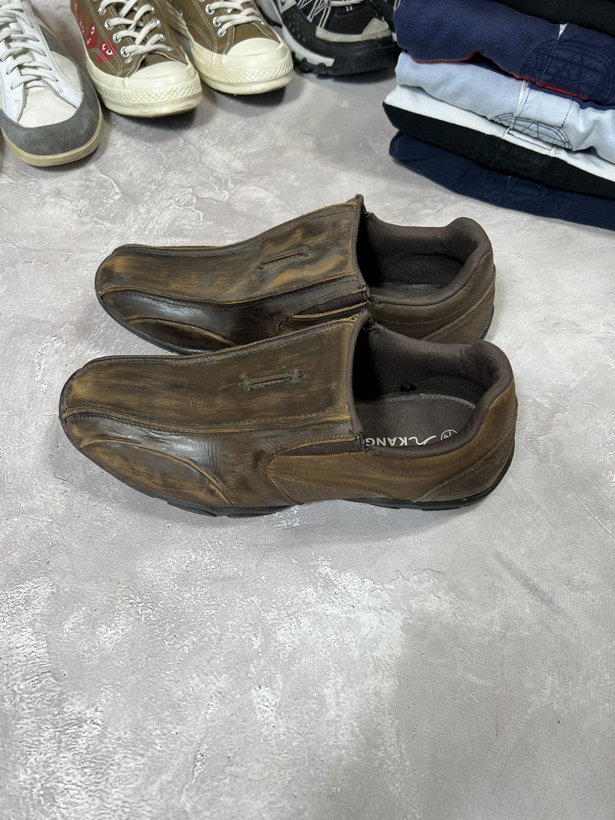 Vintage Vintage Kangol Avant garde distressed Leather Shoes Size US 11 / EU 44 - 2 Thumbnail