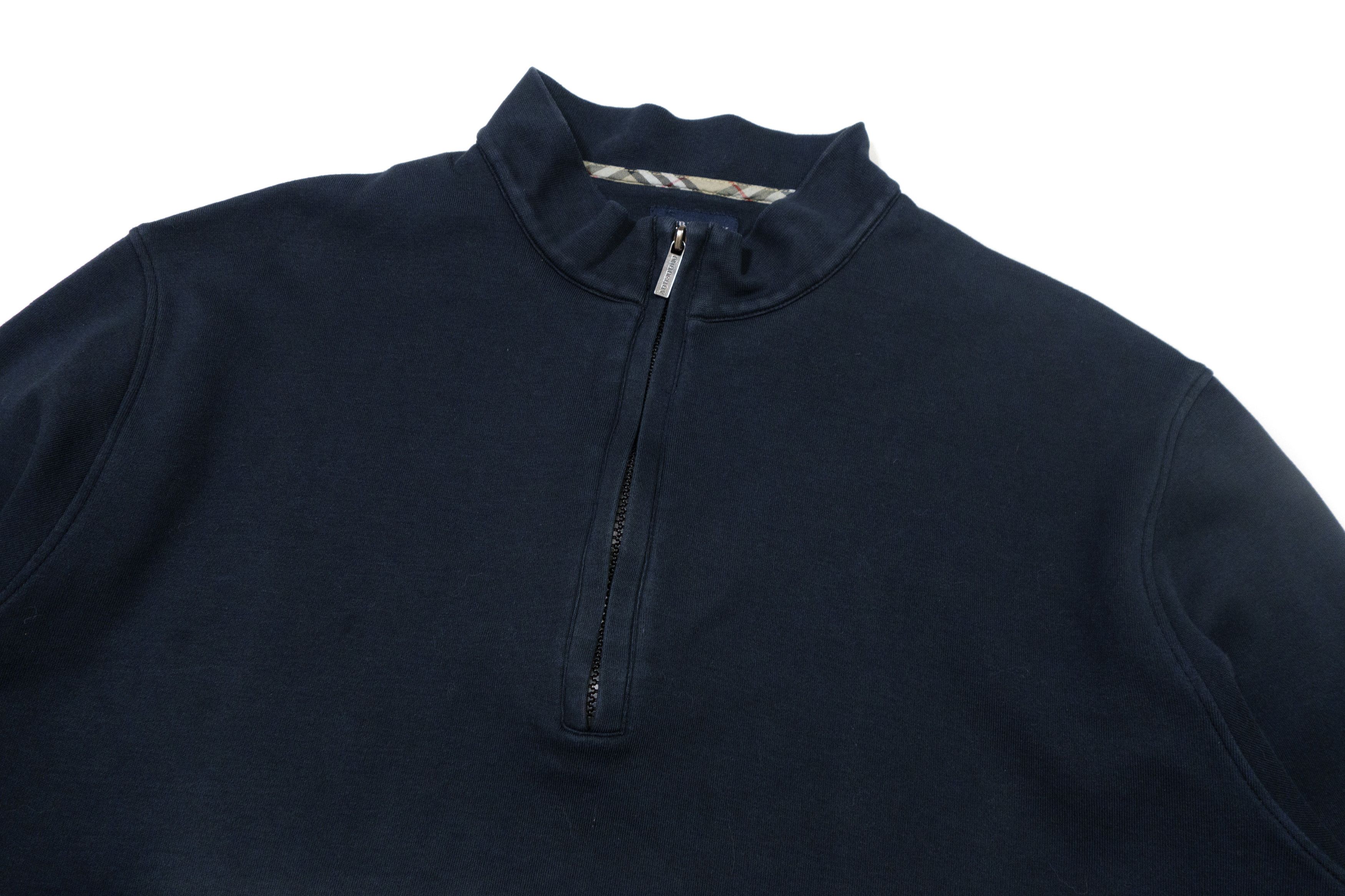 Burberry 00s Golf Quarter Zip High Neck Sweatshirt Vintage Size US XXL / EU 58 / 5 - 3 Thumbnail