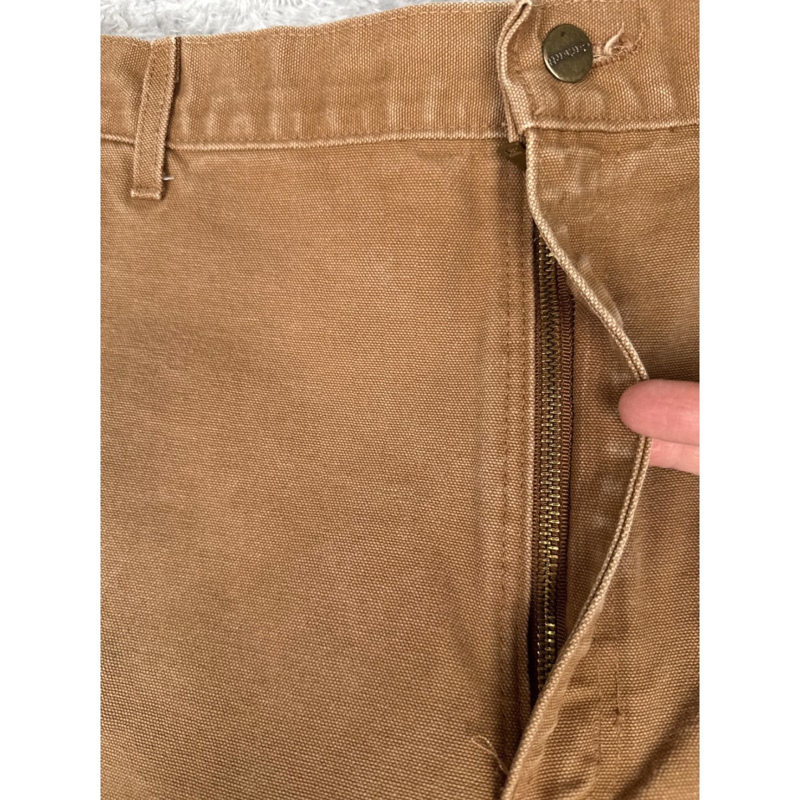 Carhartt Carhartt Pants Mens 42x32 Brown Canvas Carpenter Relaxed Fit Workwear Utility Size US 42 / EU 58 - 5 Thumbnail