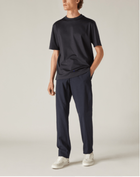 image of Loro Piana O1Srvl11E0424 Gadd Seersucker Pants In Navy, Men's (Size 36)