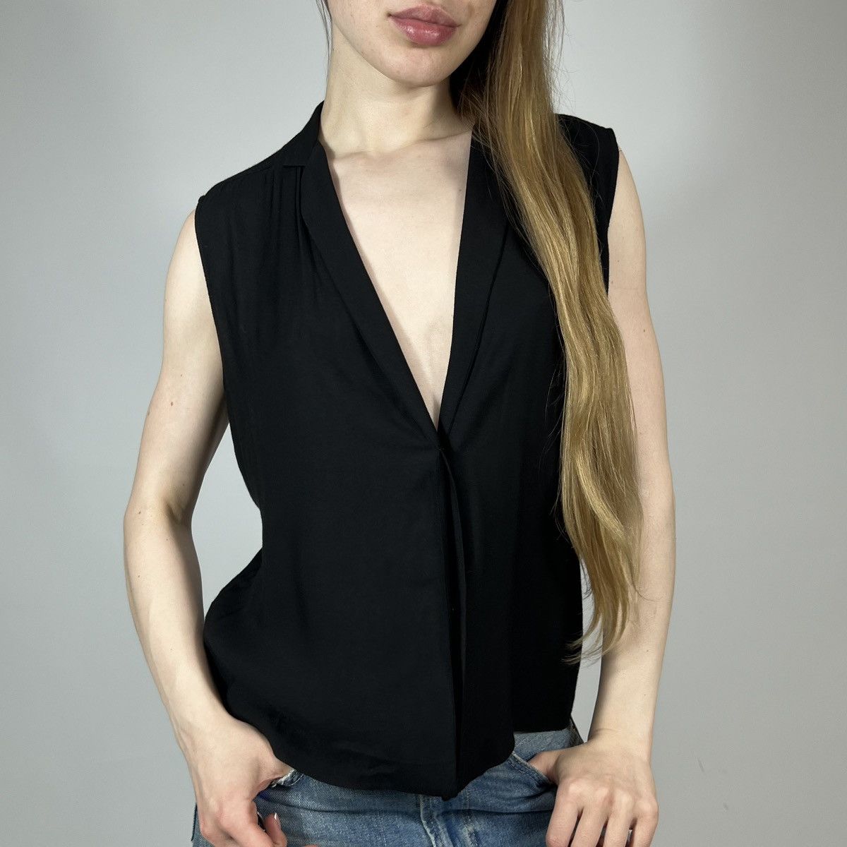 Sandro Sandro Viscose Blouses Vest Luxury Retro Casual Style Size M / US 6-8 / IT 42-44 - 1 Thumbnail