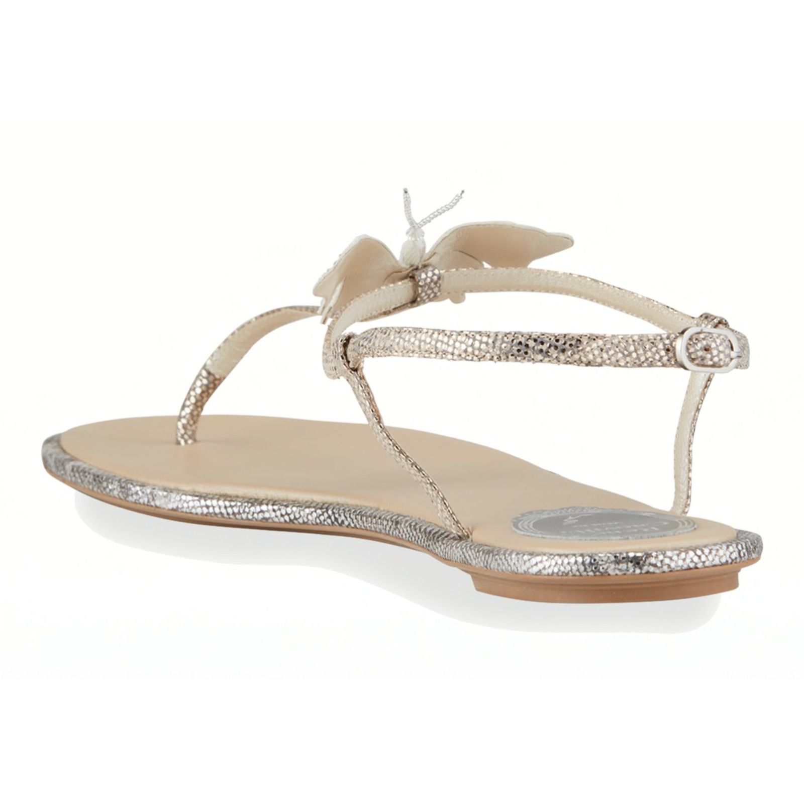 Rene Caovilla Rene Caovilla Blush Lizard Butterfly Strass Flat Thong Ankle Size US 8.5 / IT 38.5 - 8 Thumbnail