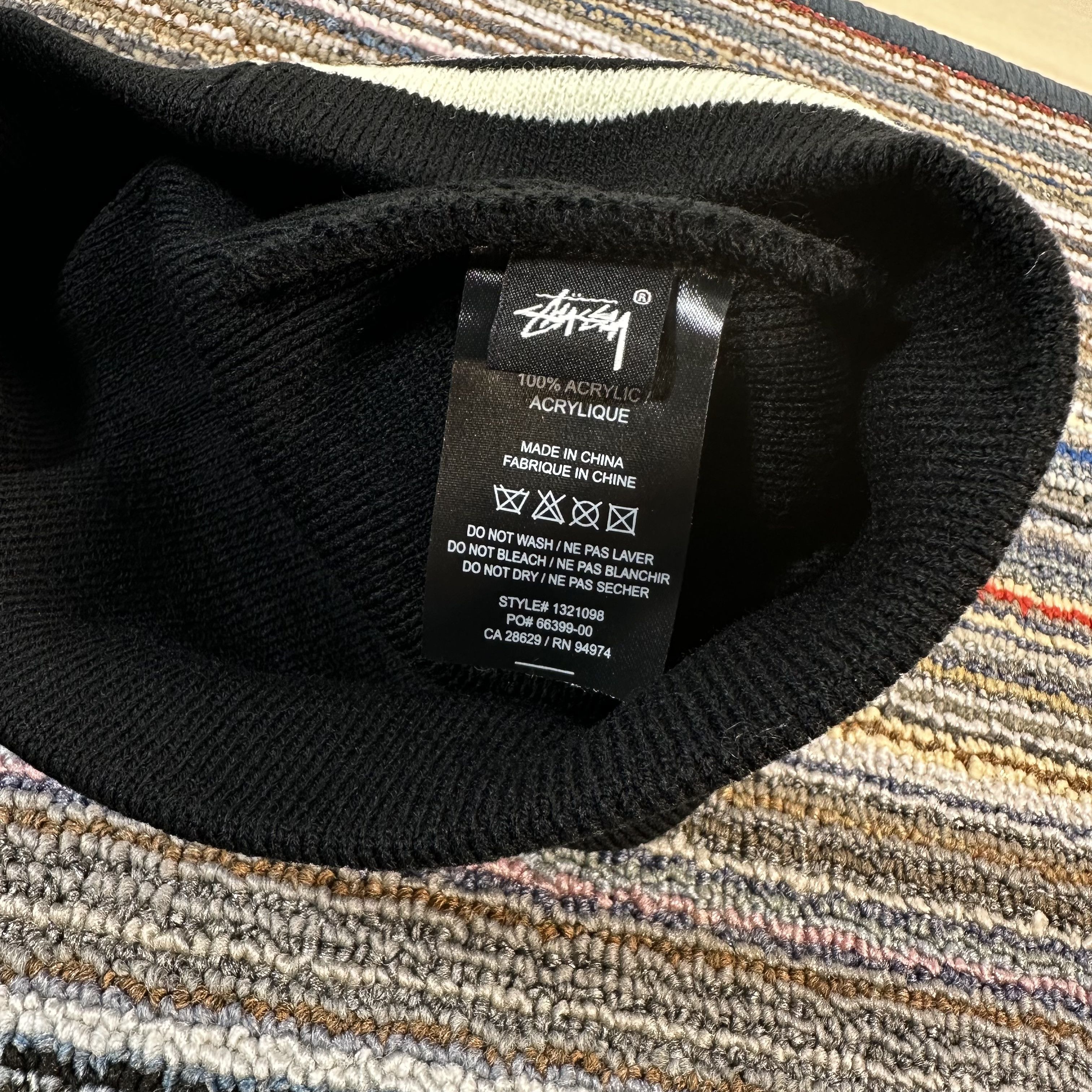 Stussy STUSSY STRIPE SKULLCAP BEANIE / BLACK Size ONE SIZE - 4 Thumbnail