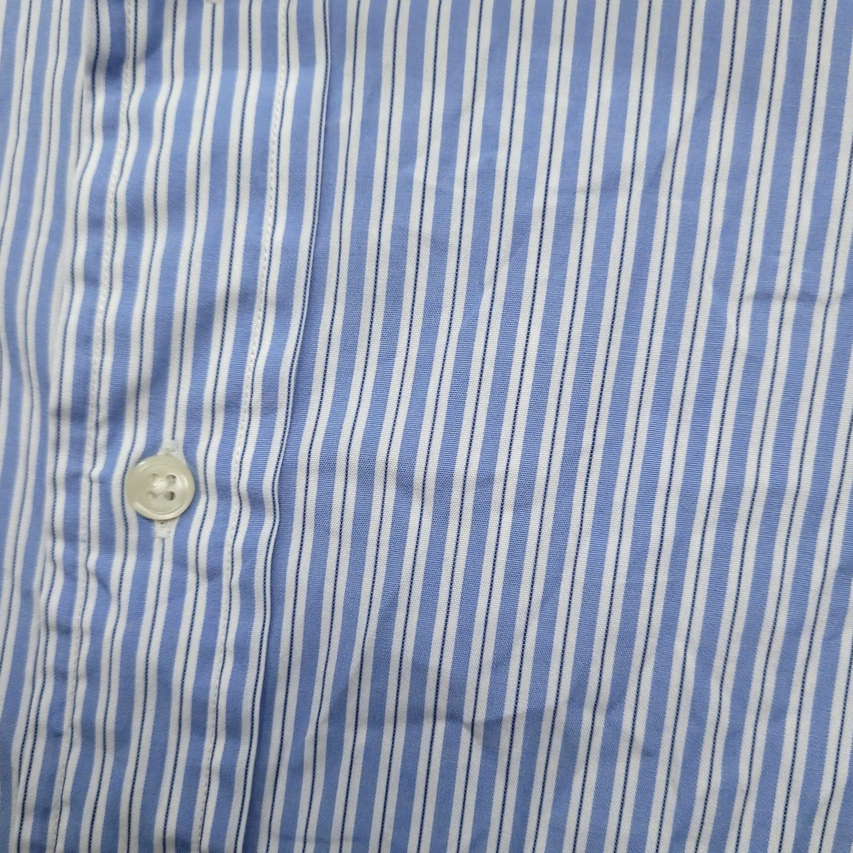 Polo Ralph Lauren Polo Ralph Lauren Shirt Mens 2XL Blue White Striped Classic Fit Button Up Size US XXL / EU 58 / 5 - 2 Thumbnail