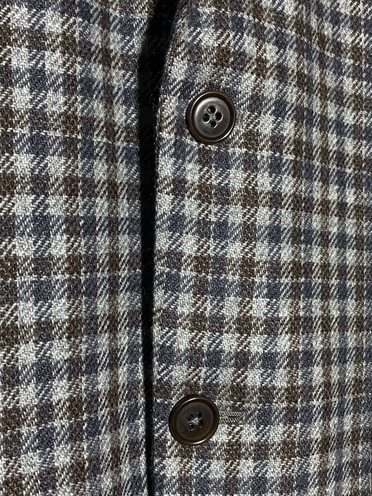 Ermenegildo Zegna Ermenegildo Zegna Soft-Constructed Checked Cashmere Blazer Size 48R - 12 Thumbnail