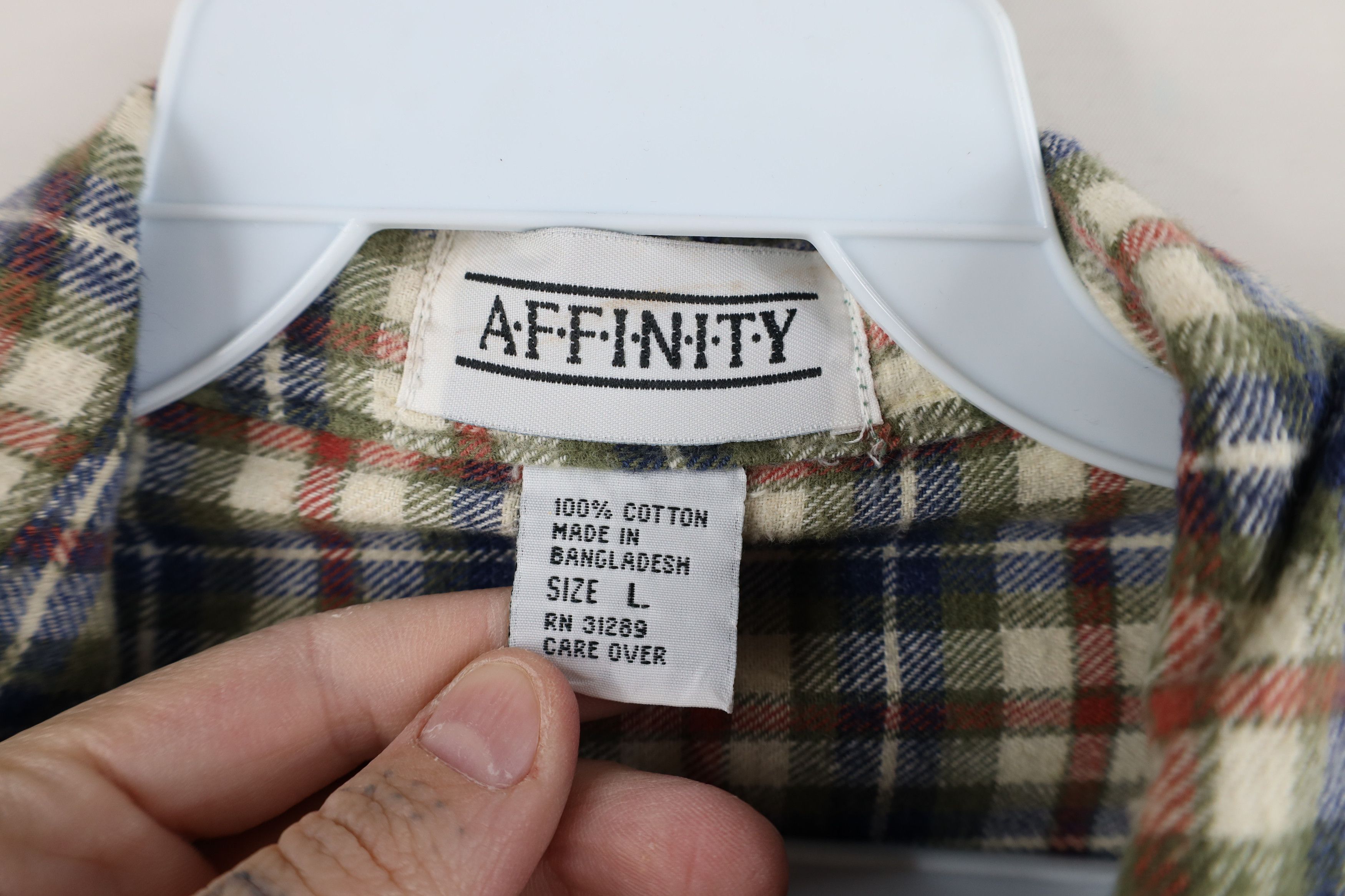 Vintage Vintage 90s Streetwear Flannel Collared Button Shirt Plaid Size L / US 10 / IT 46 - 5 Thumbnail