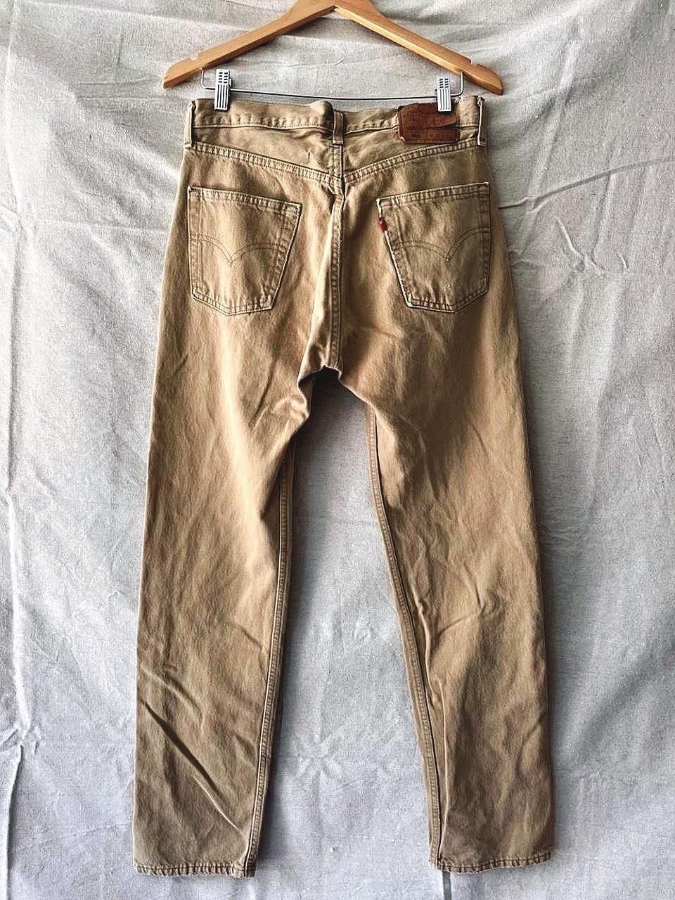 Levi's Vintage Levi’s 100% rigid cotton 501s Desert Khaki size~ 32 Size US 33 - 2 Thumbnail