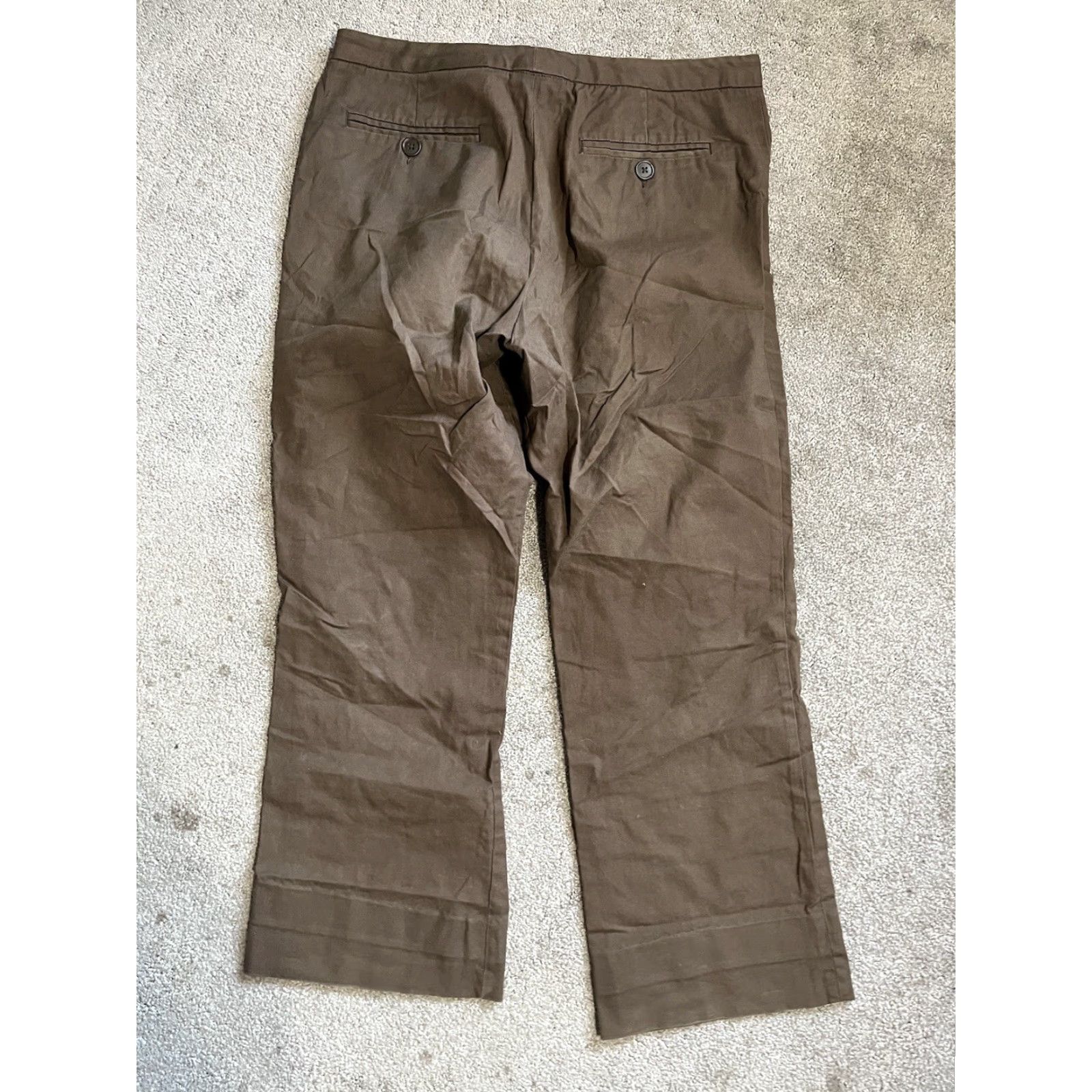 Gap GAP Women's Pants Flat Front Chino 12 Regular Brown Size 34" / US 12 / IT 48 - 3 Thumbnail