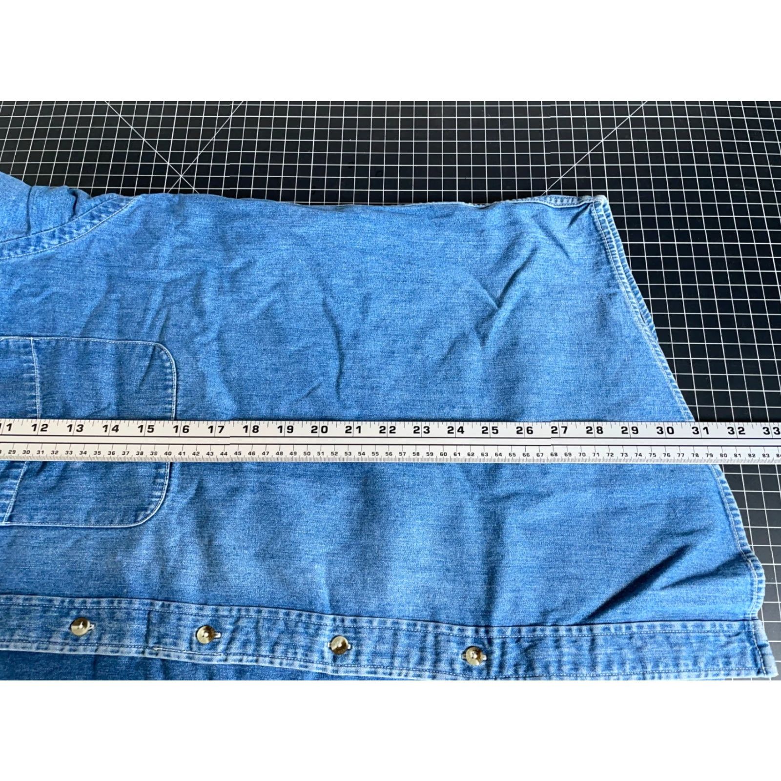 Eddie Bauer VINTAGE Eddie Bauer Denim Shirt Men's 2XL Blue Duck Embroidery Band Collar Y2K Nature Size US XXL / EU 58 / 5 - 6 Thumbnail