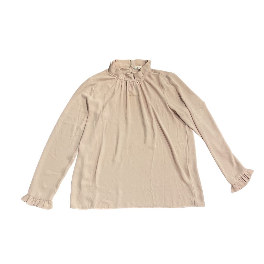 Other Violet & Claire Mock Neck Long Sleeve Blouse Pleated Ruffle Size M / US 6-8 / IT 42-44 - 1 Thumbnail