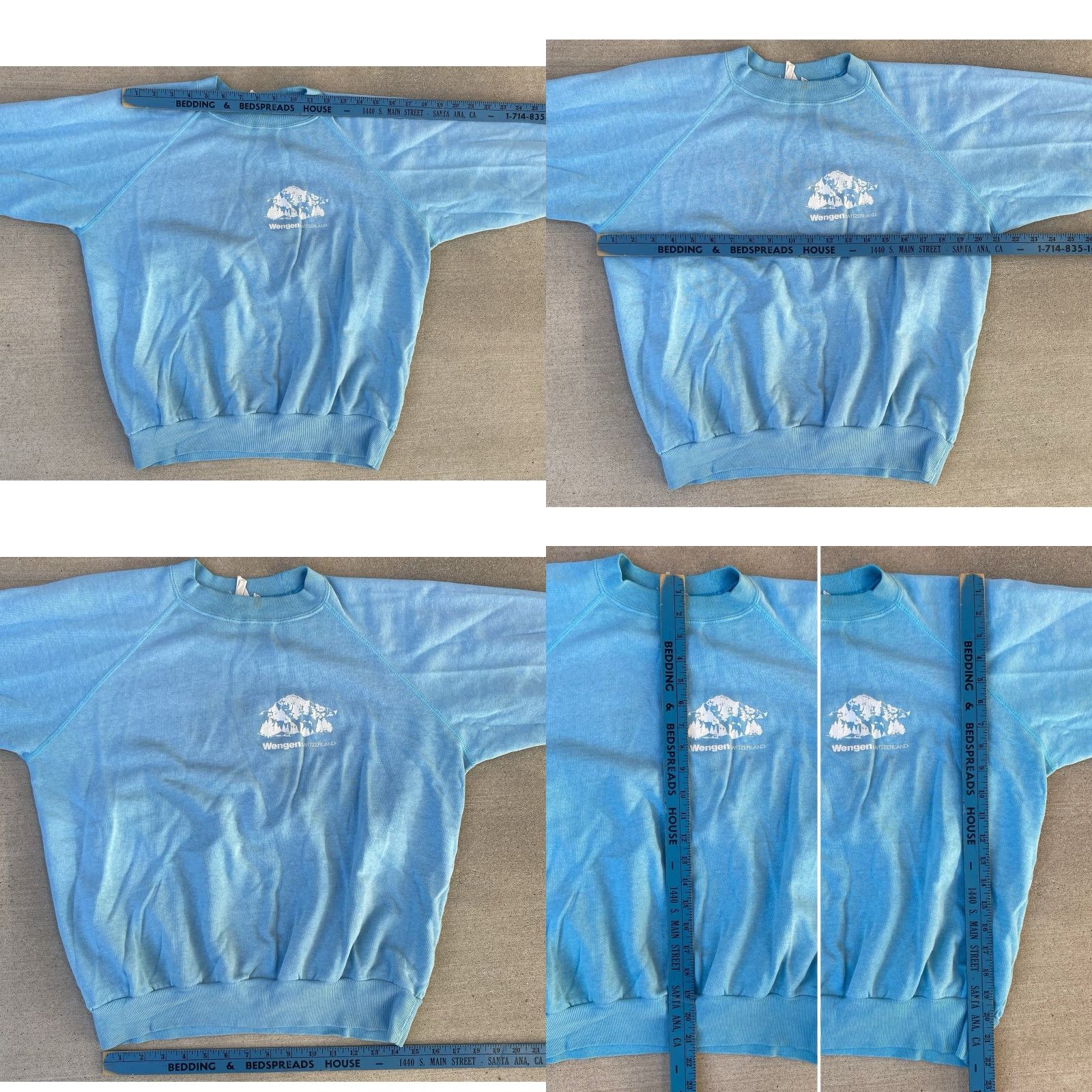 Vintage VINTAGE Wengen Switzerland Raglan Sweatshirt Sweater Jumper Size L Blue Graphic Print Men Pullover Sweatshirt 80s 70s Vintage Size US L / EU 52-54 / 3 - 11 Thumbnail