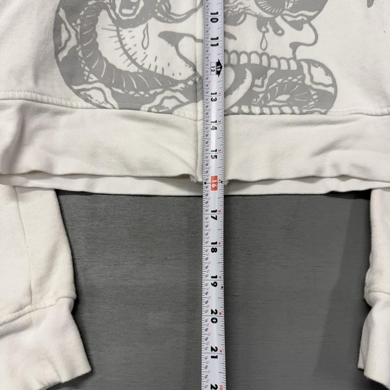 Ed Hardy Ed Hardy Japanese Cropped Zip Up White Women’s Hoodie Large Size L / US 10 / IT 46 - 6 Thumbnail