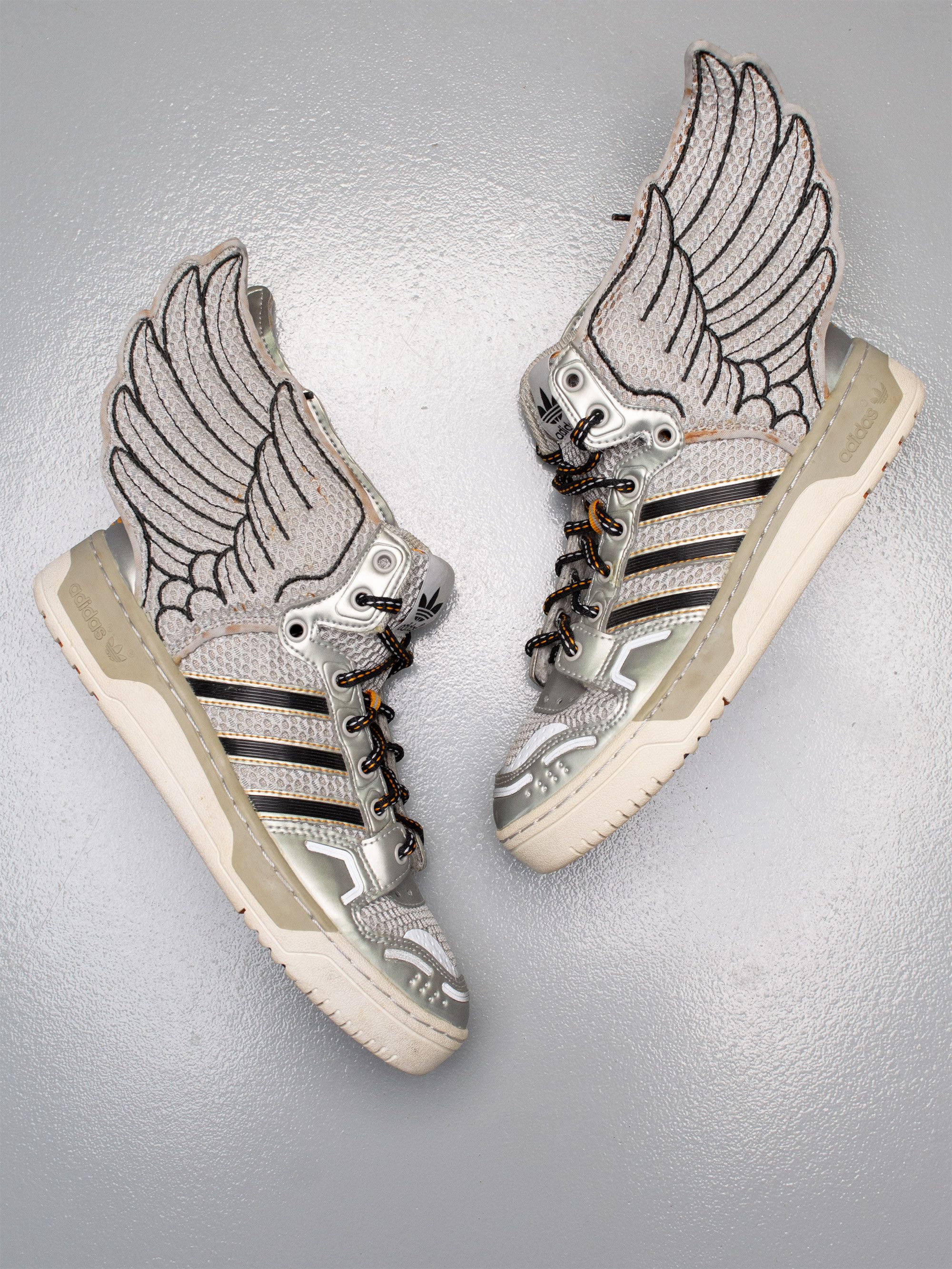 Adidas × Jeremy Scott adidas X Jeremy Scott AW12 JS Wings "Mesh" Metallic Silver Size US 5 / EU 37 - 4 Thumbnail
