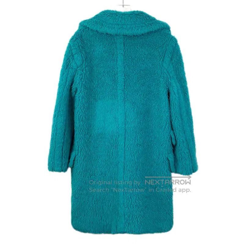 Max Mara MaxMara Teal Fur Coat for Women . Size M / US 6-8 / IT 42-44 - 2 Thumbnail