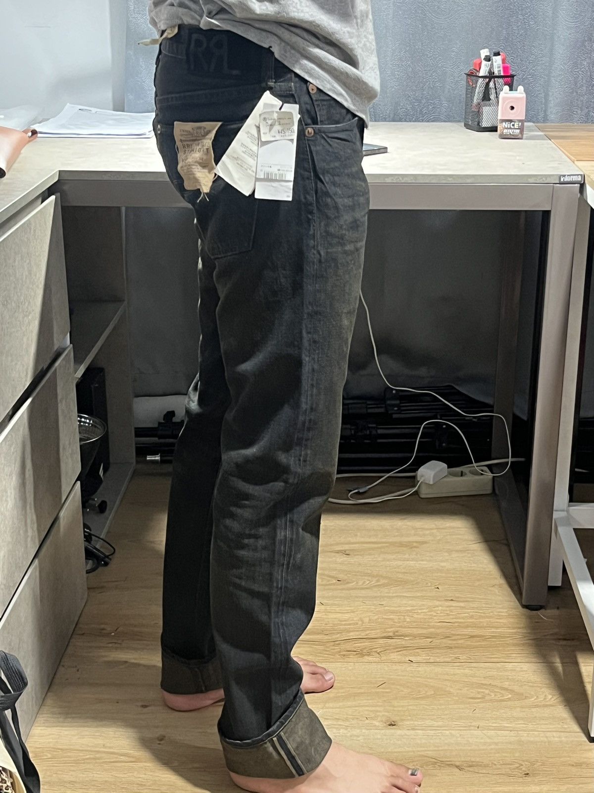 RRL Ralph Lauren Double RRL Denim Straight Selvedge Tombstone Size US 32 / EU 48 - 2 Thumbnail