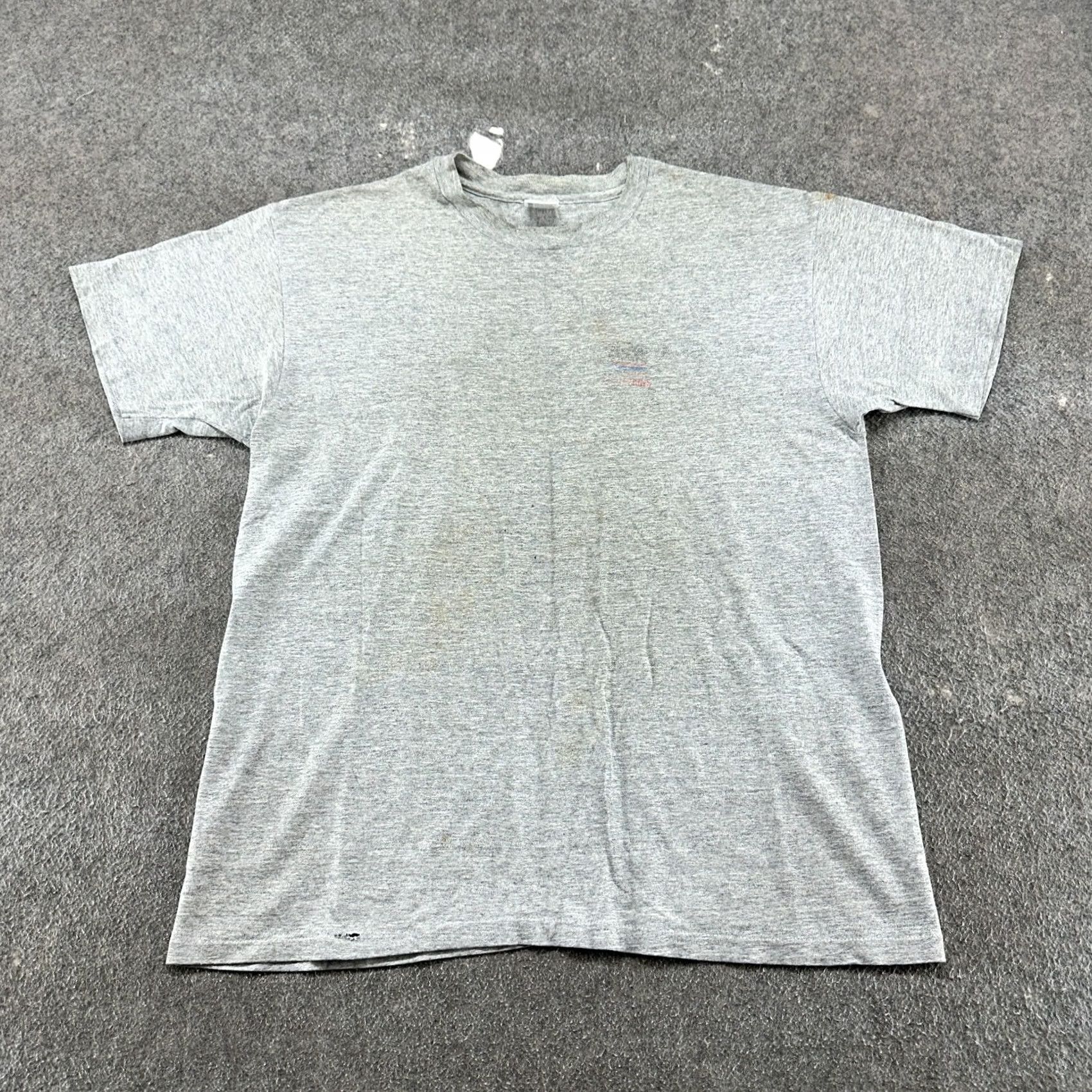 Anvil VINTAGE HBO Boxing After Dark Shirt Mens XL Grey Short Sleeve Cotton USA 90s Size US XL / EU 56 / 4 - 2 Thumbnail