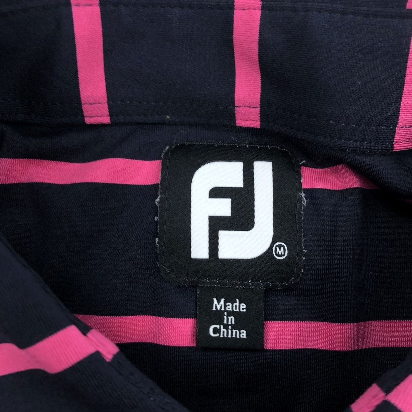 Footjoy FootJoy Polo Shirt Navy Pink Stripe M Men Short Sleeve Golf Athletic Breathable Moisture Wicking Performance Size US M / EU 48-50 / 2 - 5 Thumbnail
