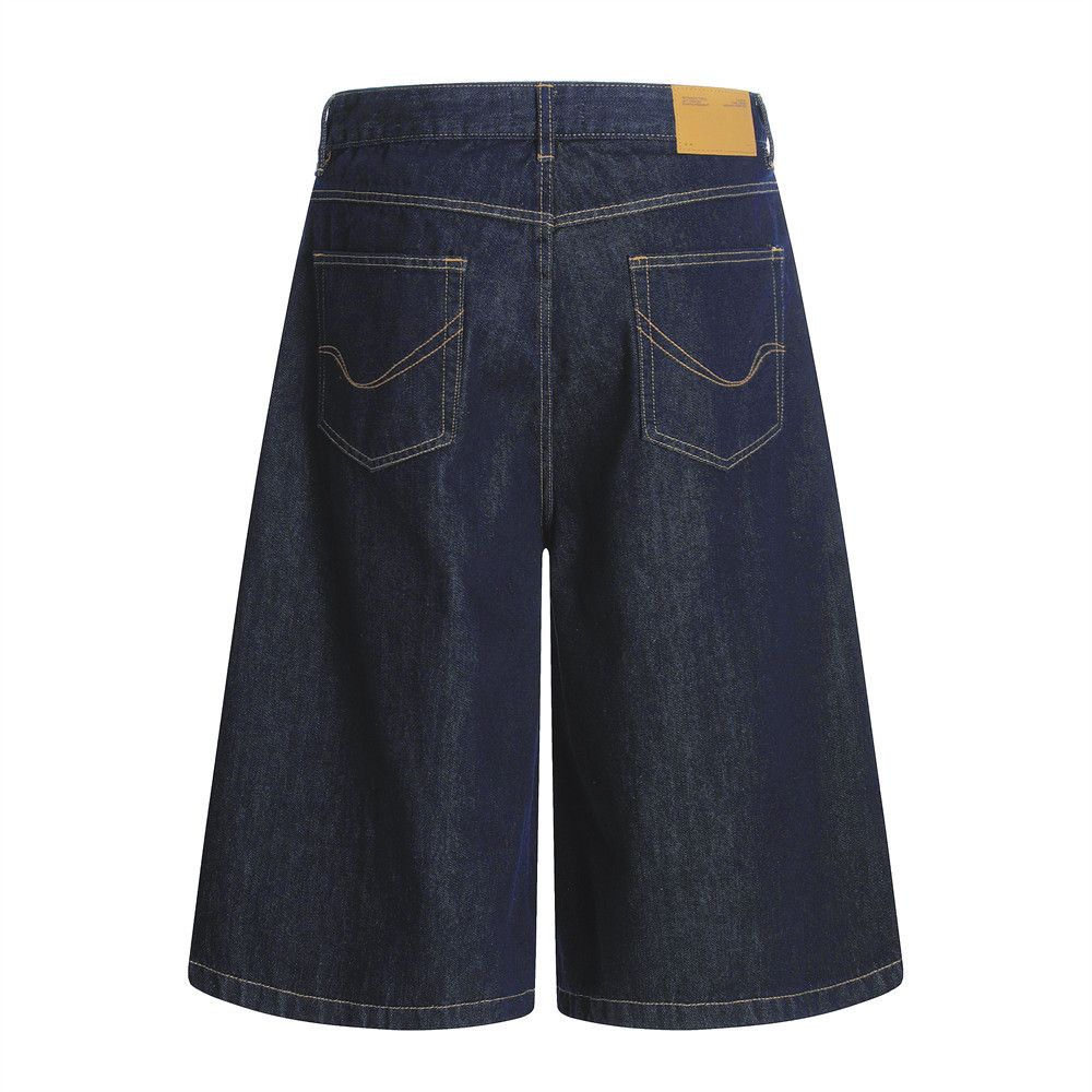 Japanese Brand × Jean Loose wide-leg men's high street simple casual denim shorts Size US 32 / EU 48 - 3 Thumbnail