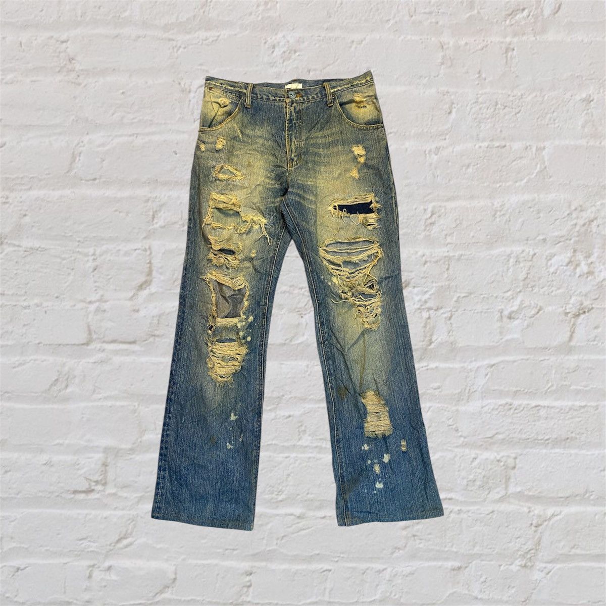 If Six Was Nine × Japanese Brand × Le Grande Bleu (L.G.B.) Exhibitionist distressed jeans ifsixwasnine style Size US 32 / EU 48 - 1 Thumbnail