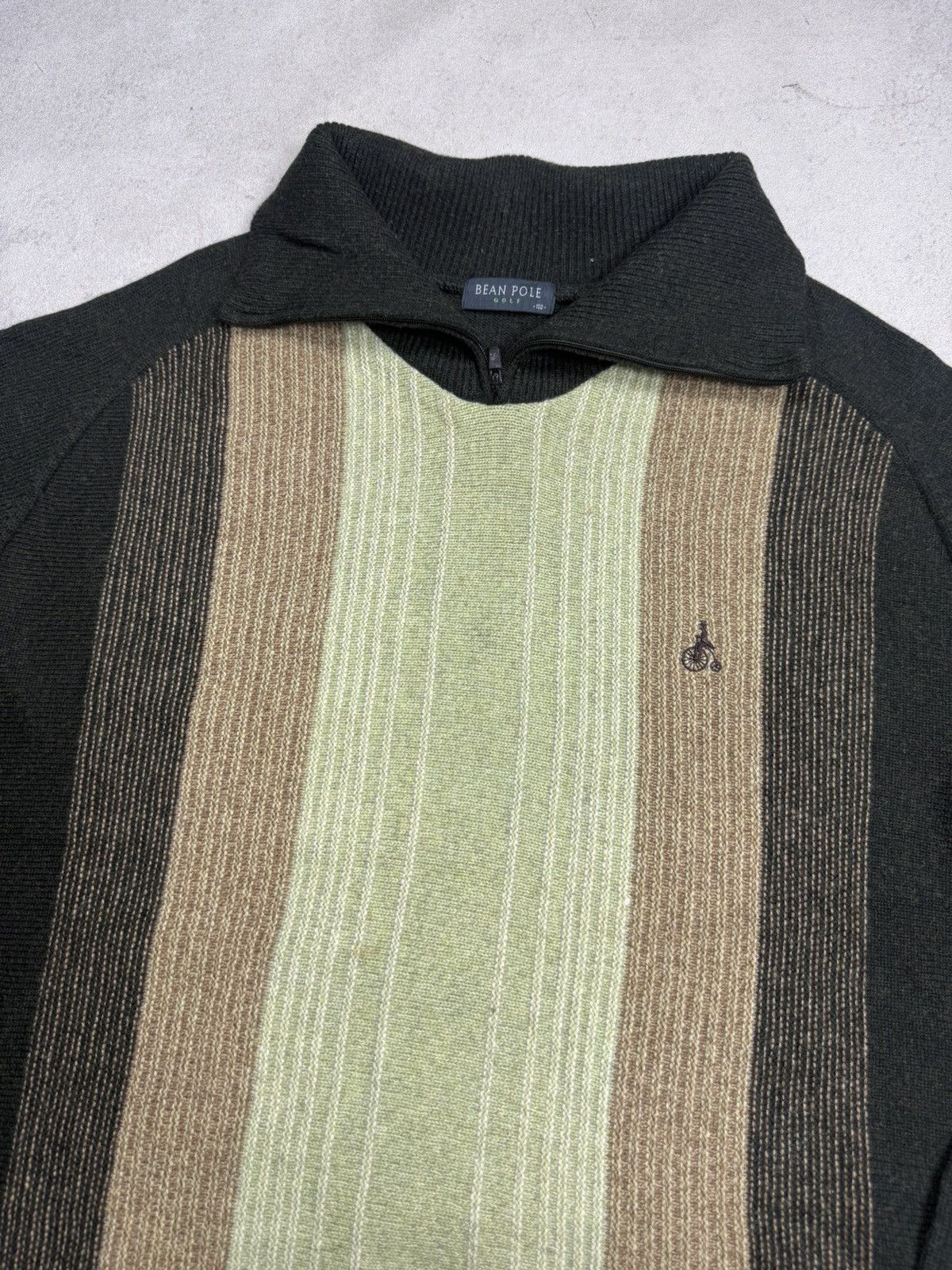 Vintage Vintage Bean Pole Knit Sweater Jumper Quarter Zip Size US L / EU 52-54 / 3 - 3 Thumbnail