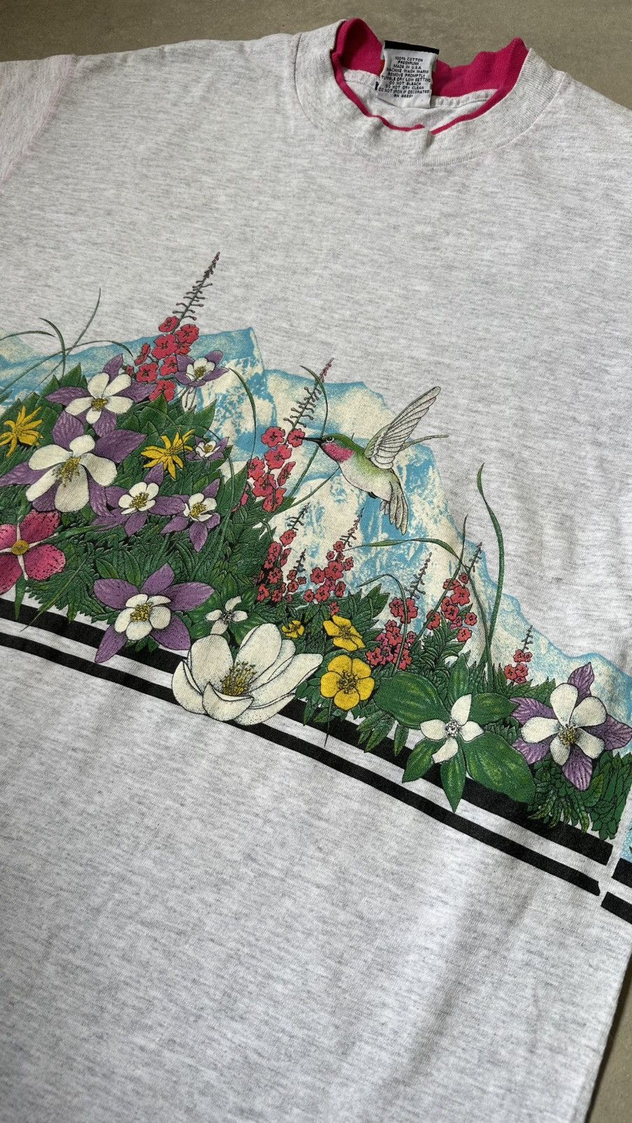 Habitat VINTAGE HABITAT 91 FLORAT DOUBLE NECK TEE Size US M / EU 48-50 / 2 - 4 Thumbnail