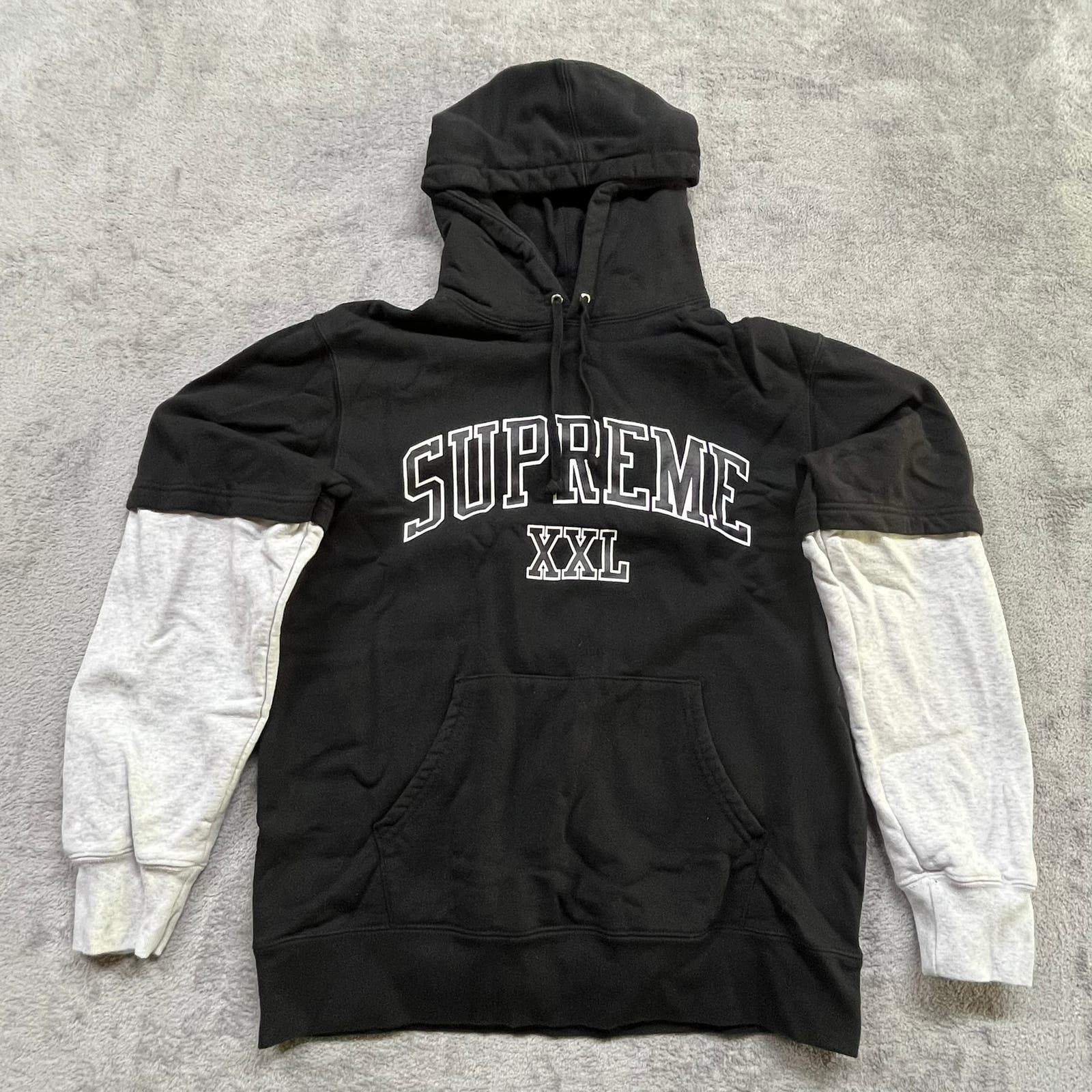image of Supreme Hoodie Sweater Black Gray Size Medium Mens