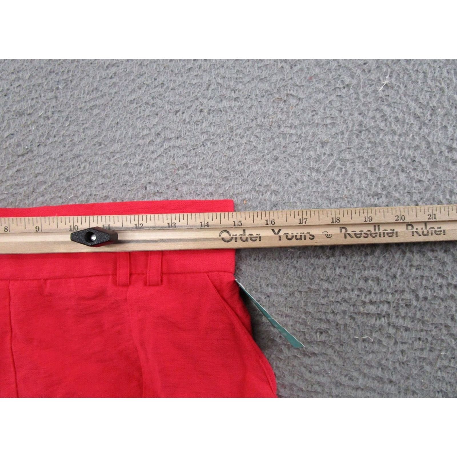 Vintage Maurices Belted Elastic Waist Red Shorts Women M Denim Style Casual 90s? No) Size 32" / US 10 / IT 46 - 5 Thumbnail