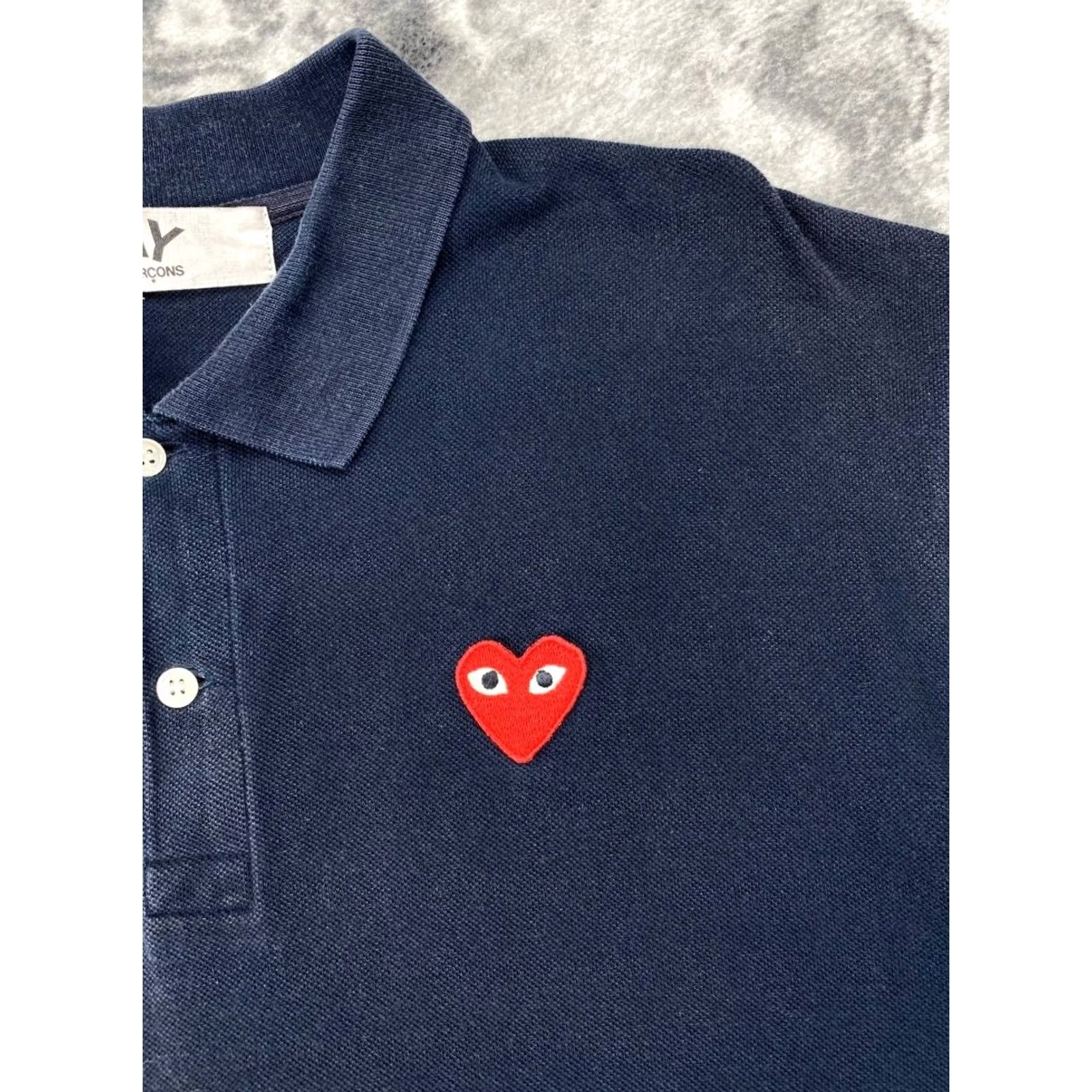 Comme des Garcons Girl Comme des Garçons PLAY Polo Shirt Men XL Blue Size US XL / EU 56 / 4 - 4 Thumbnail