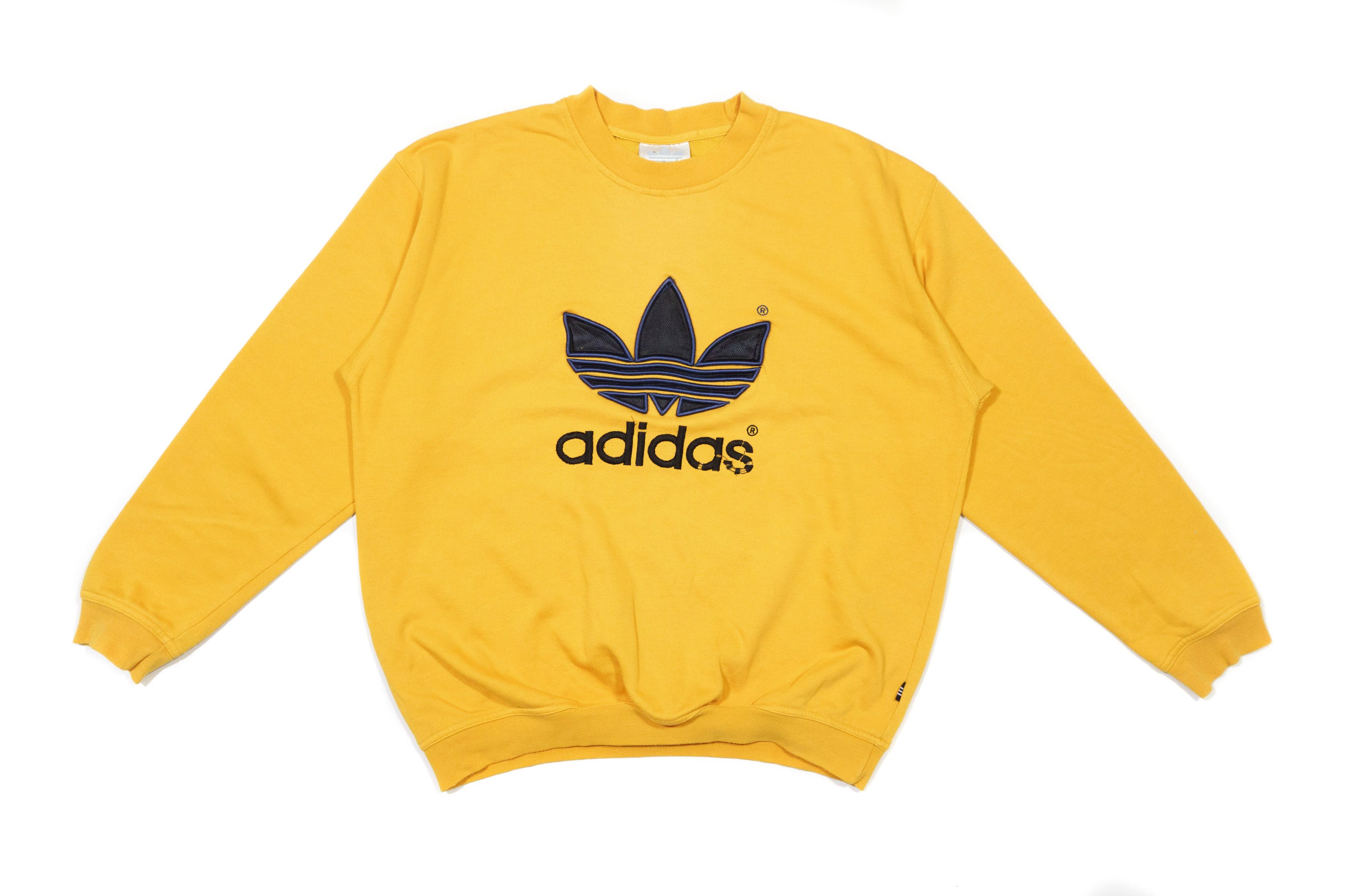 Adidas 90S Embroidered Big Logo Sweatshirt Size US M / EU 48-50 / 2 - 1 Thumbnail