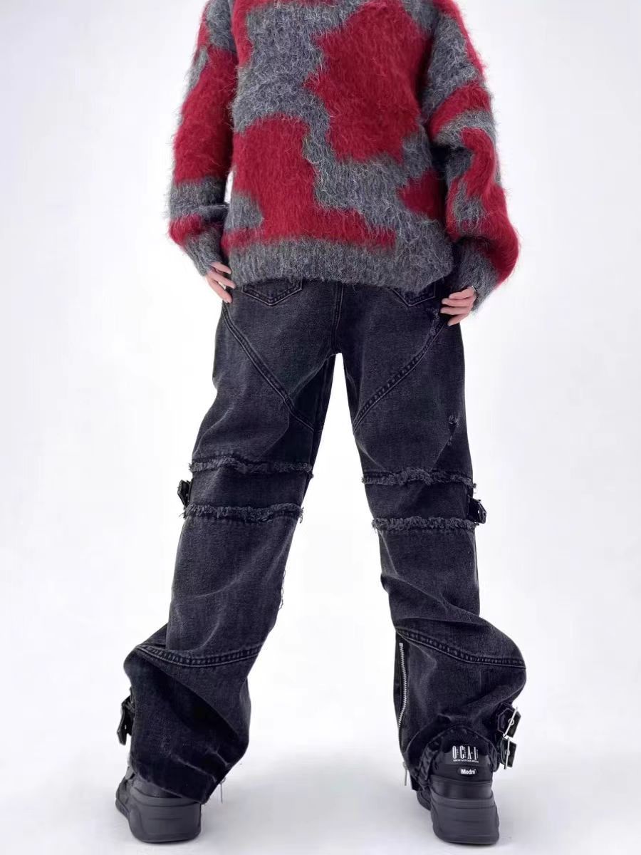 Japanese Brand × Jean Street punk style micro flare jeans with zip design Size US 31 - 5 Thumbnail
