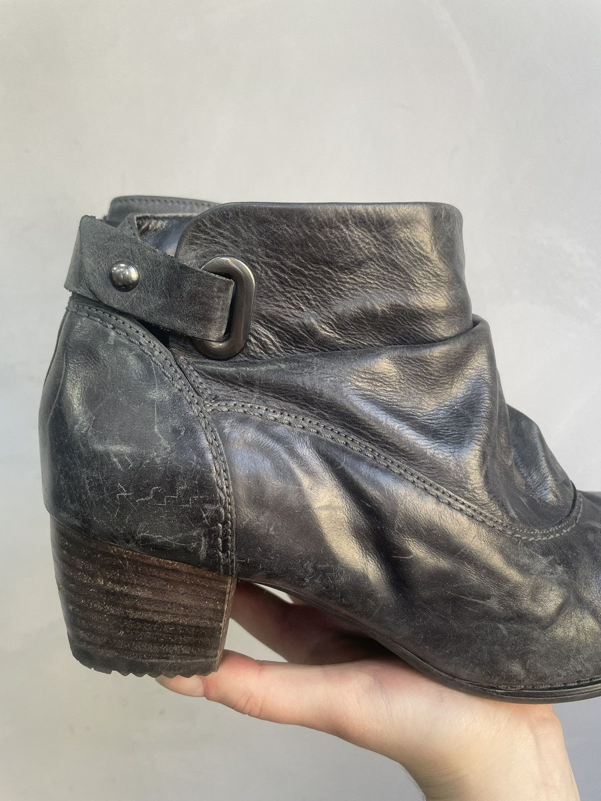A.S.98 Gothic heel platform boots leather guidi style avant garde Size US 8.5 / EU 41-42 - 4 Thumbnail