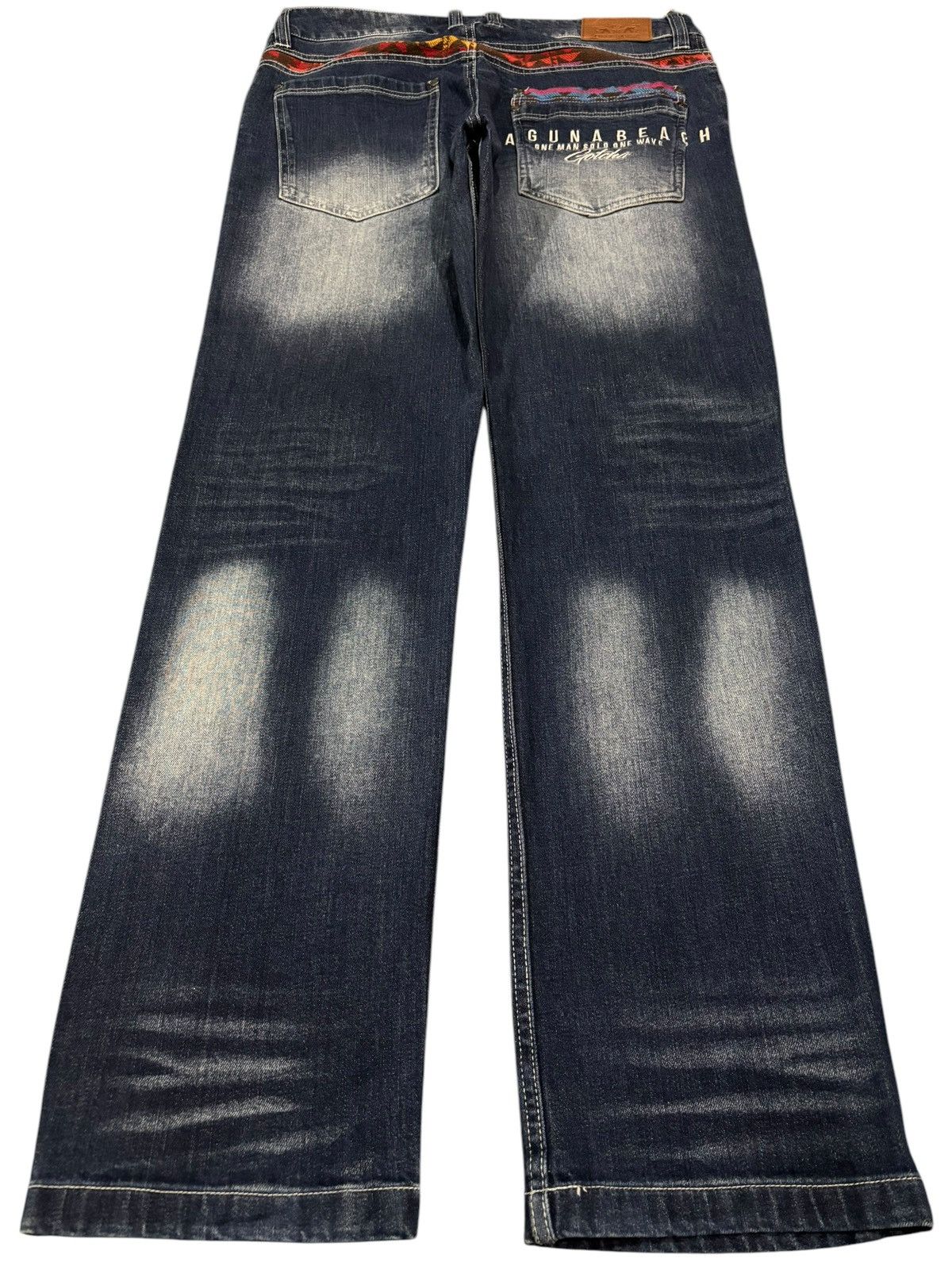 Gotcha × Seditionaries Y2k Vtg Gotcha Distressed Faded Patchwork Stretch Jeans Size US 35 - 2 Thumbnail