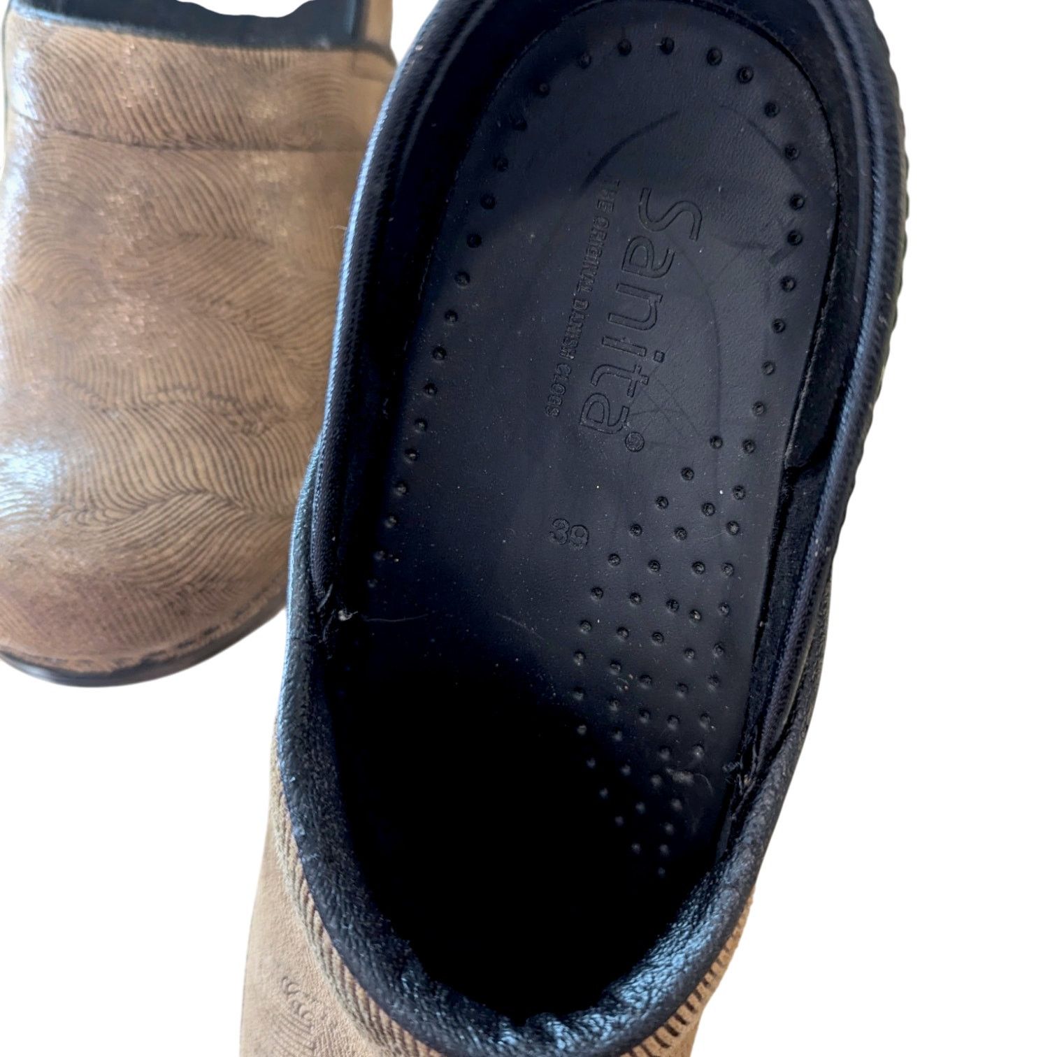Other Sanita Brown Textured Wave Danish Clogs Size 39 Size US 8 / IT 38 - 9 Thumbnail