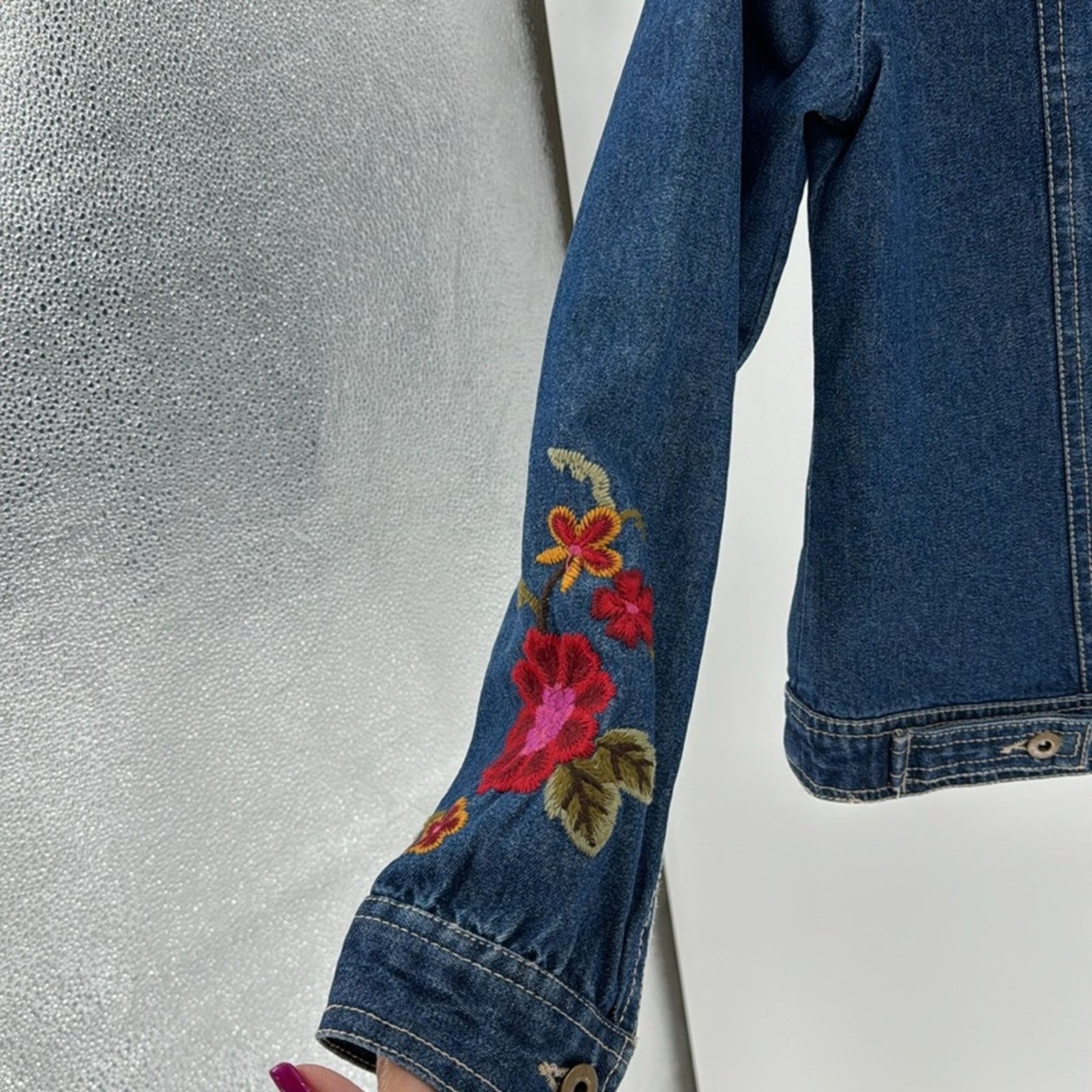 Other Life Style late 90s embroidered denim jacket girl sz M Size M / US 6-8 / IT 42-44 - 8 Thumbnail