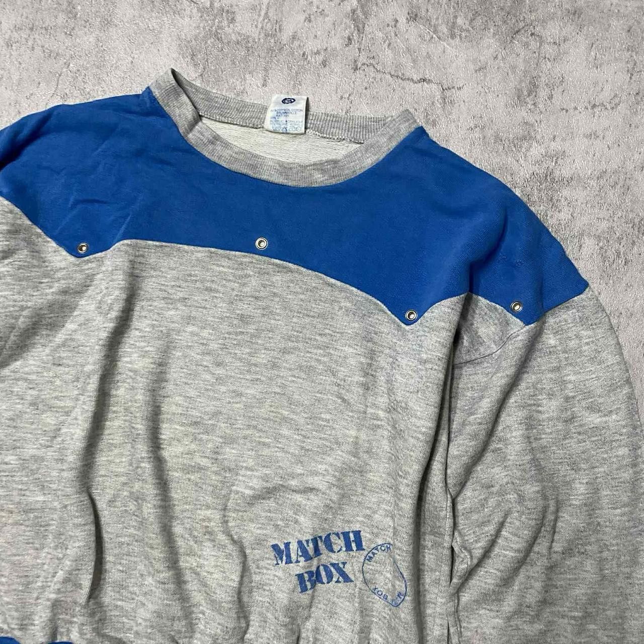 Other Grey and blue vintage 80s crewneck sweatshirt Size US S / EU 44-46 / 1 - 2 Thumbnail