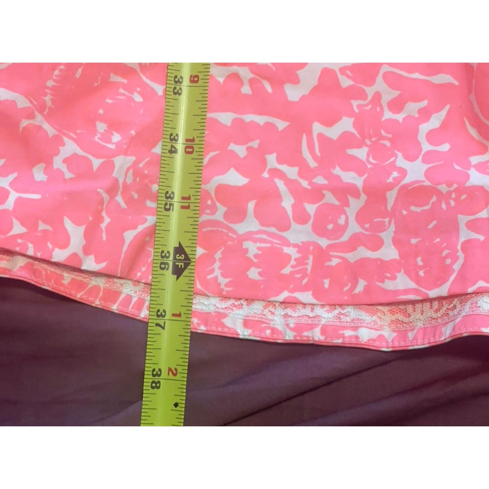 Lilly Pulitzer VINTAGE Lilly Pulitzer Women’s Dress Sleeveless Knee Length Lace Trim Cosmo Pink Size 2 Retail 98 NWOT Size XS / US 0-2 / IT 36-38 - 7 Thumbnail