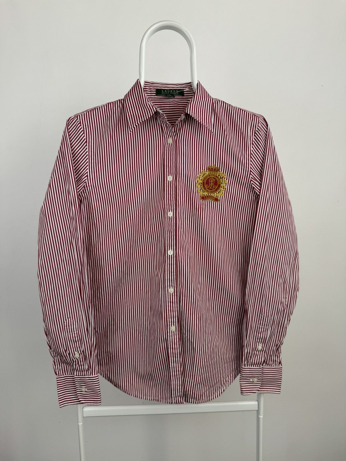 Lauren Ralph Lauren × Vintage Vintage Lauren Ralph Lauren Striped Long Sleeve Shirt Size XS / US 0-2 / IT 36-38 - 1 Thumbnail