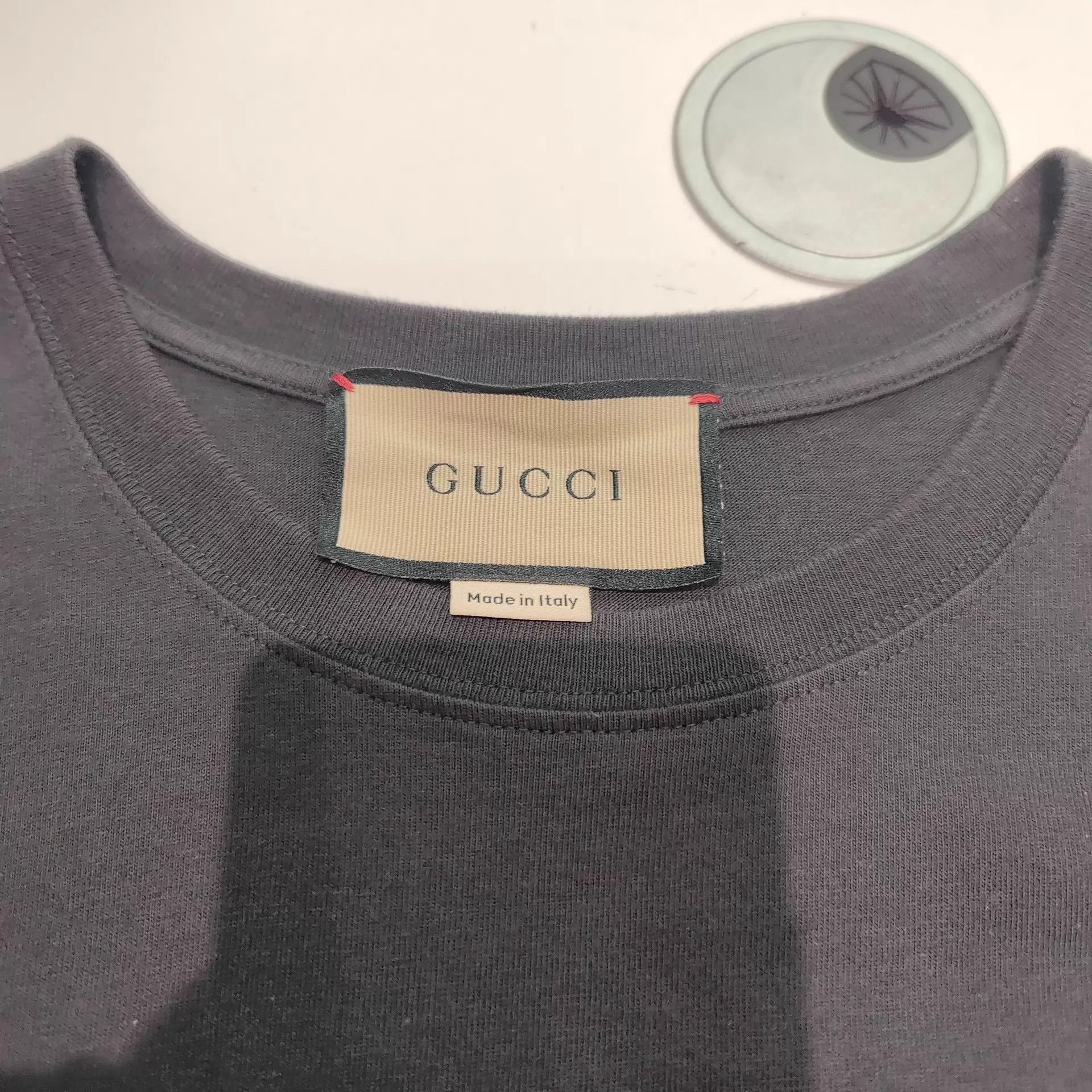 Gucci Gucci Strawberry Embroidery Black & Gray SS Tee XS Size XS / US 0-2 / IT 36-38 - 6 Thumbnail
