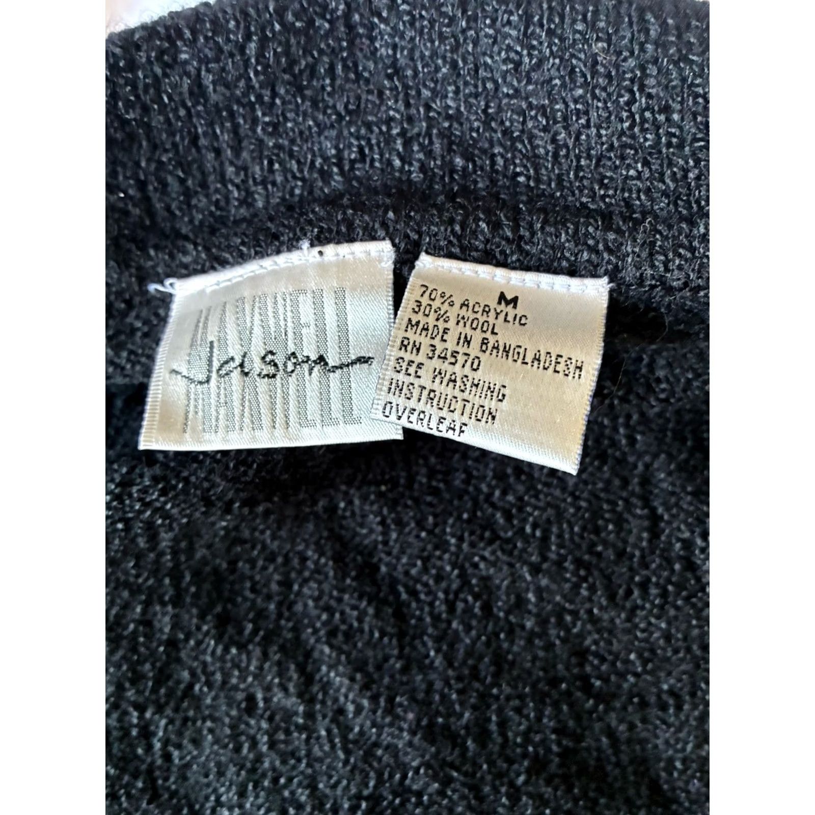 Vintage VINTAGE Jason Maxwell Full Zip Sweater Wool Blend Mens M Long Sleeve Black Wool Blend Medium Size US M / EU 48-50 / 2 - 5 Thumbnail