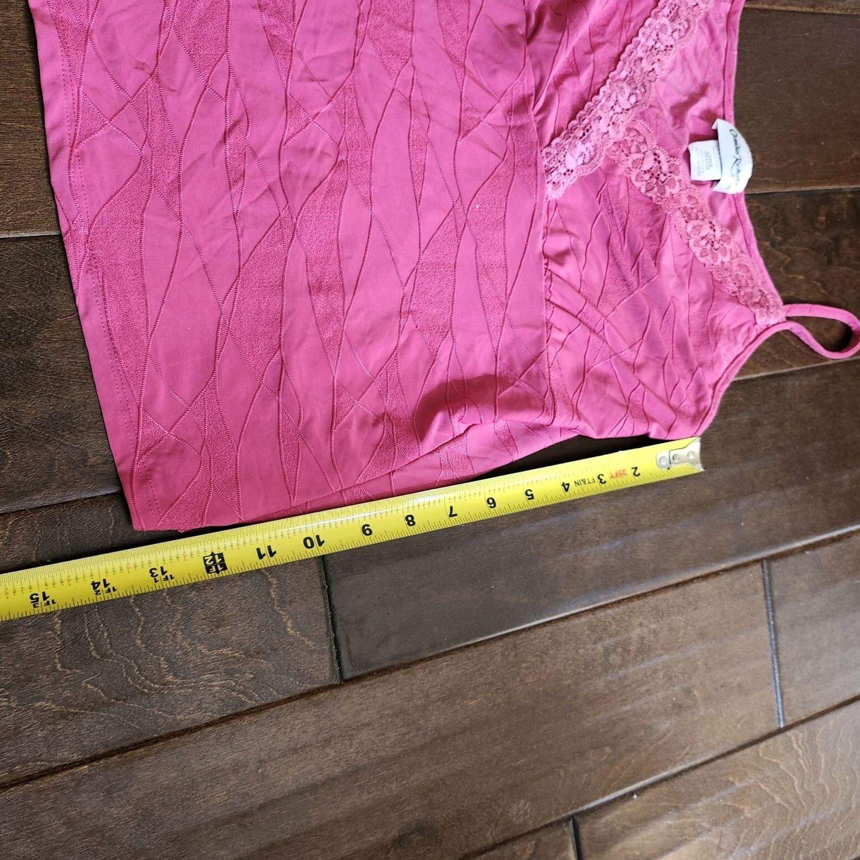 Vintage Claudia Richard Women's Tank Shirt Juniors Large Pink Lace Sleeveless Size L / US 10 / IT 46 - 5 Thumbnail