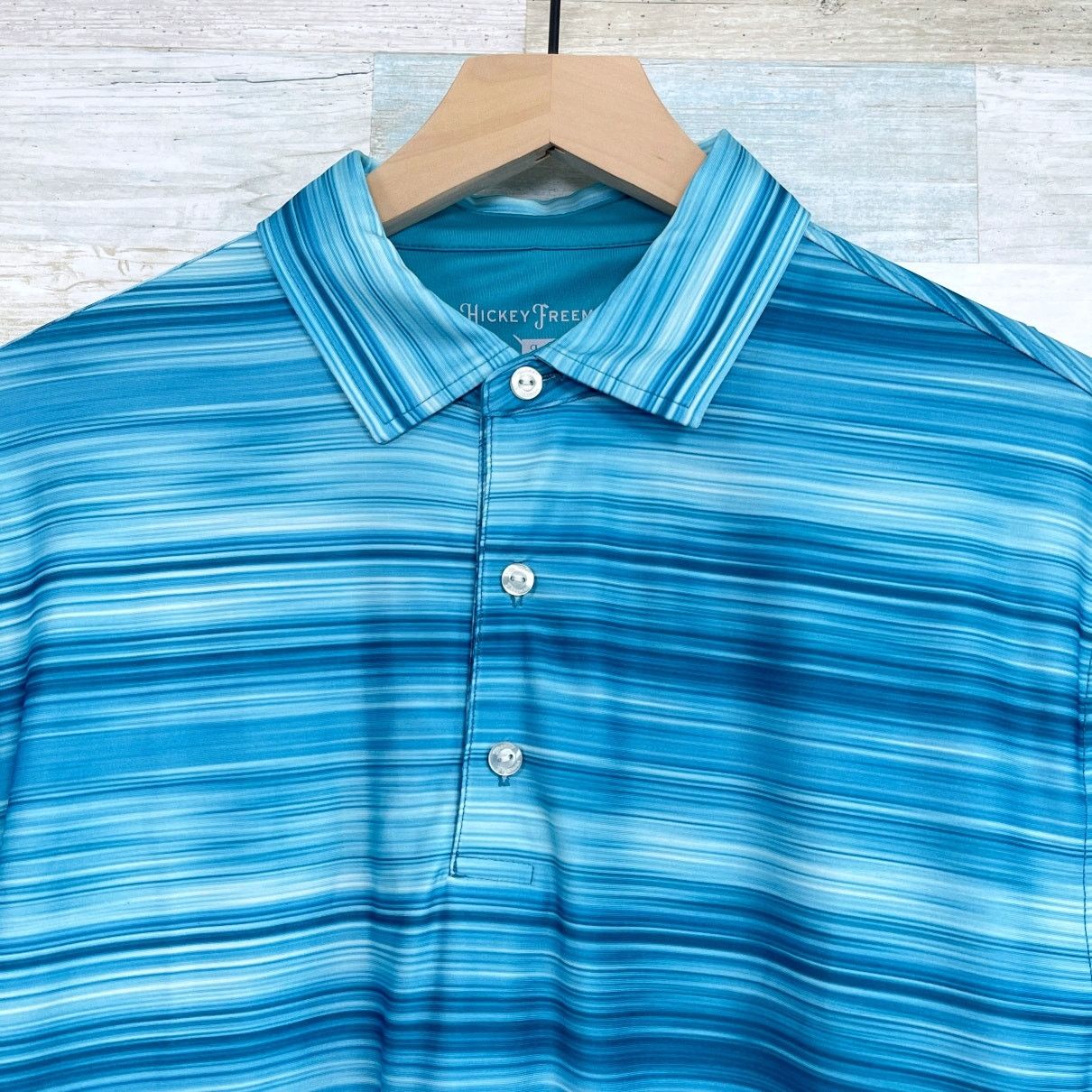 Hickey Freeman Hickey Freeman Performance Tech Golf Polo Shirt Blue Men M Size US M / EU 48-50 / 2 - 2 Thumbnail